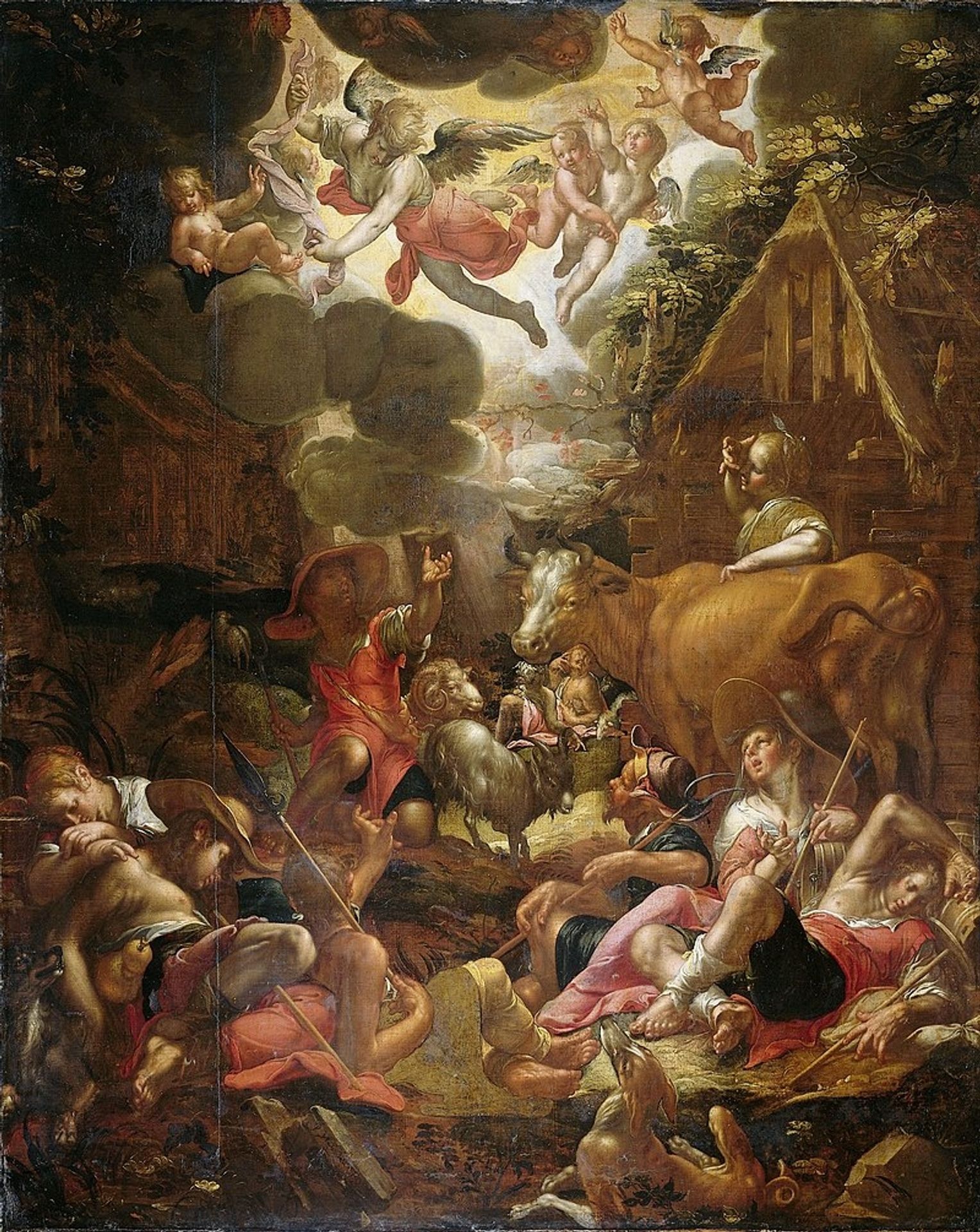 The Announcement to the shepherds by Joachim Wtewael