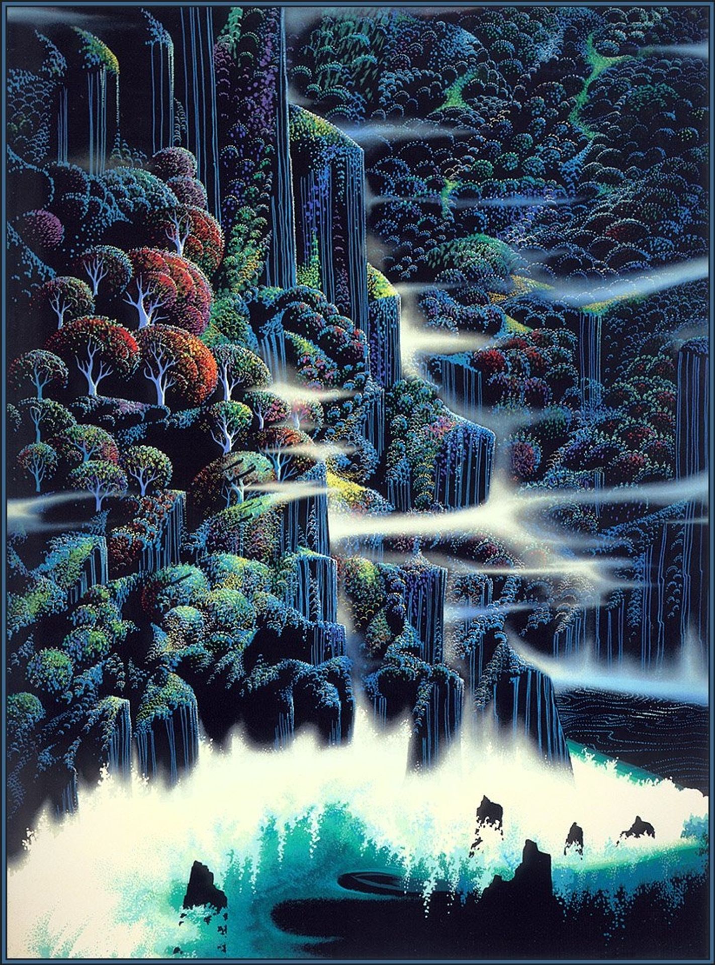 Ocean Cliffs by Eyvind Earle