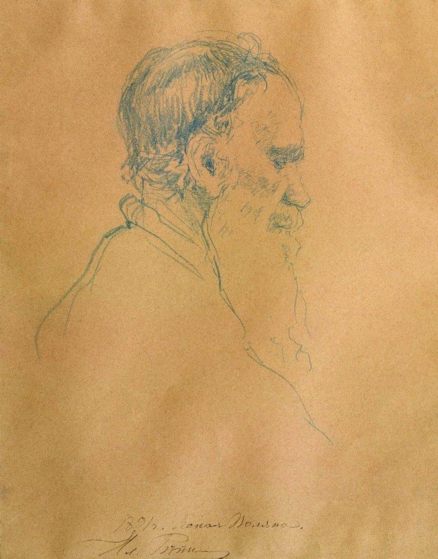Portrait of Leo Tolstoy by Ilya Repin