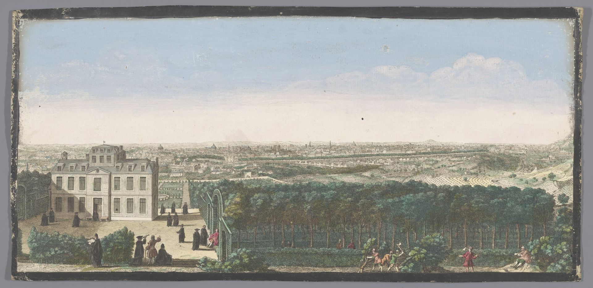 Gezicht op de stad Parijs gezien vanaf het dorp Ménilmontant by Anonymous