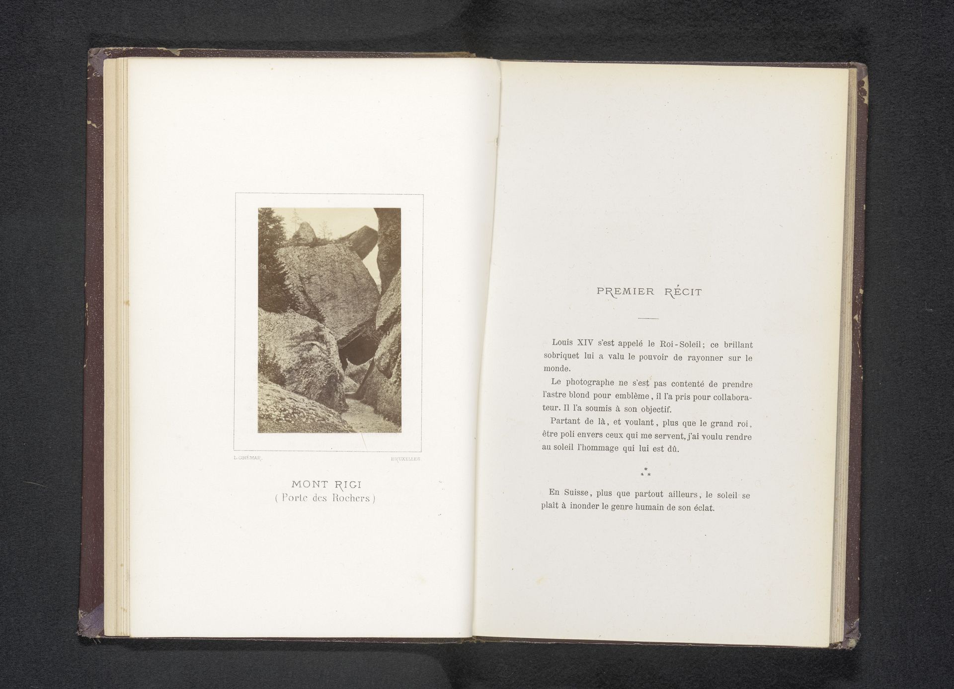 Gezicht op rotsformaties nabij de Rigi, Zwitserland by Louis Ghémar