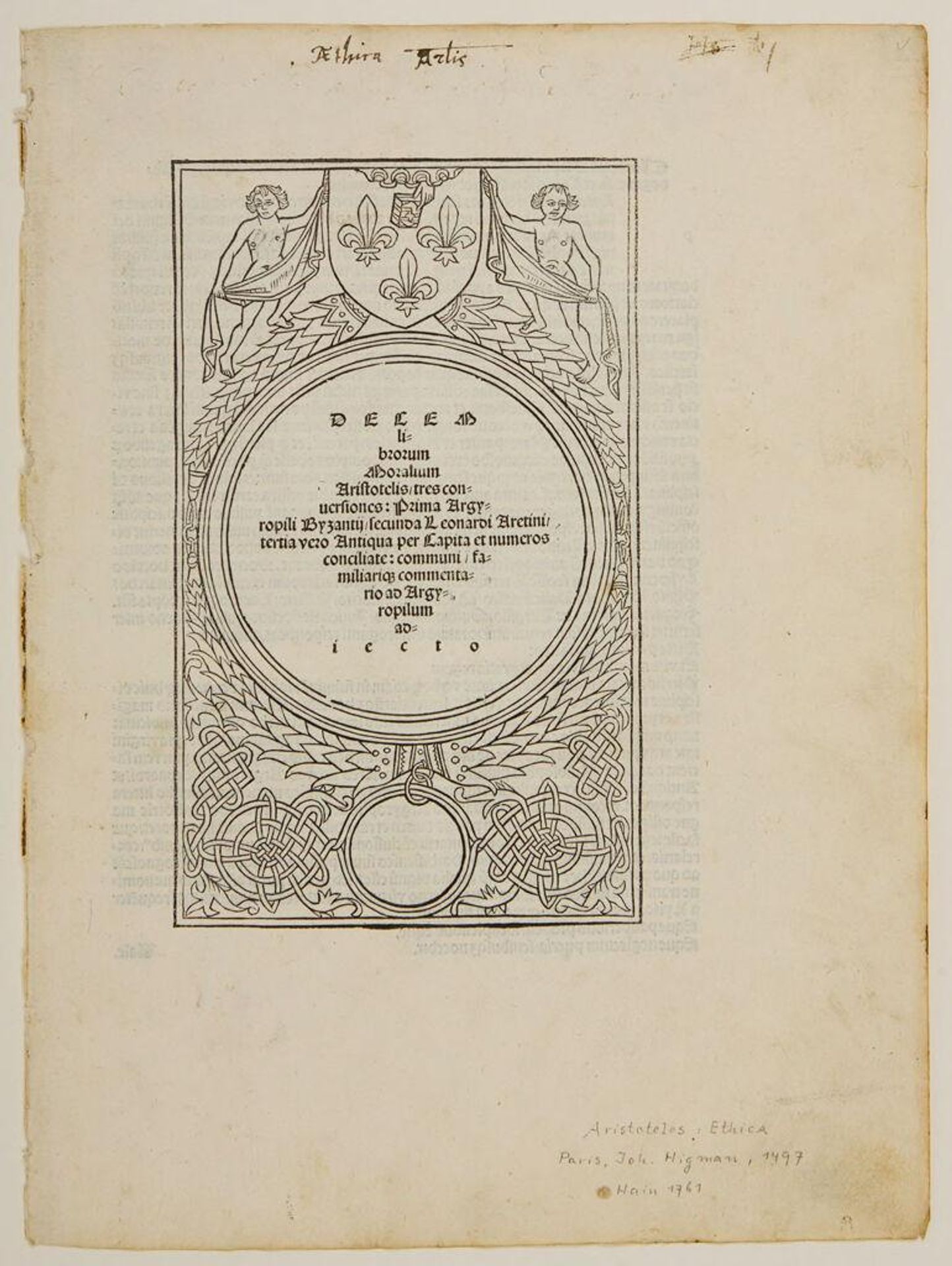 Illustration from Aristotle's Ethics by Anonymous