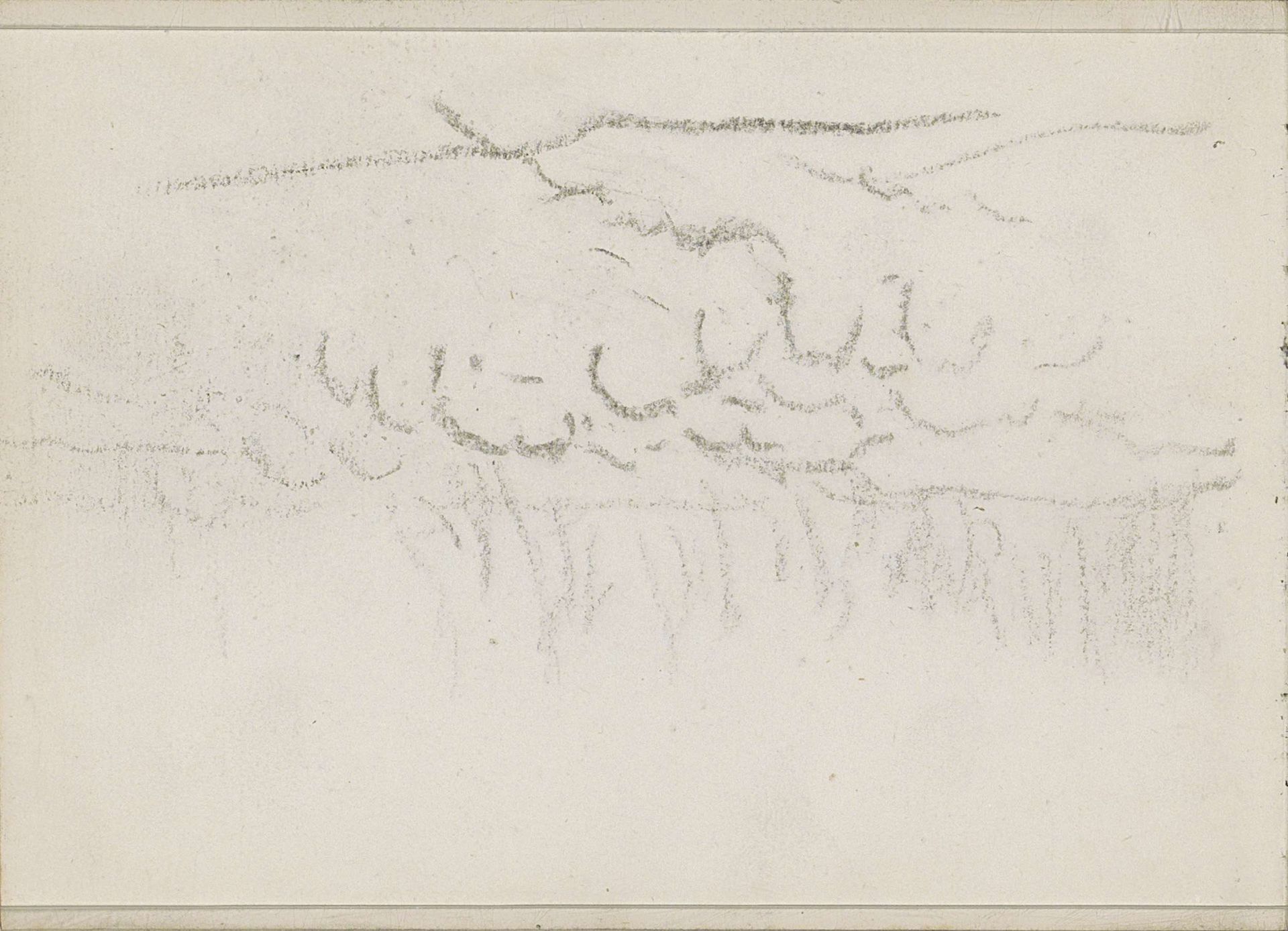 Abklatsch van de krijttekening op pagina 5 recto by Anton Mauve