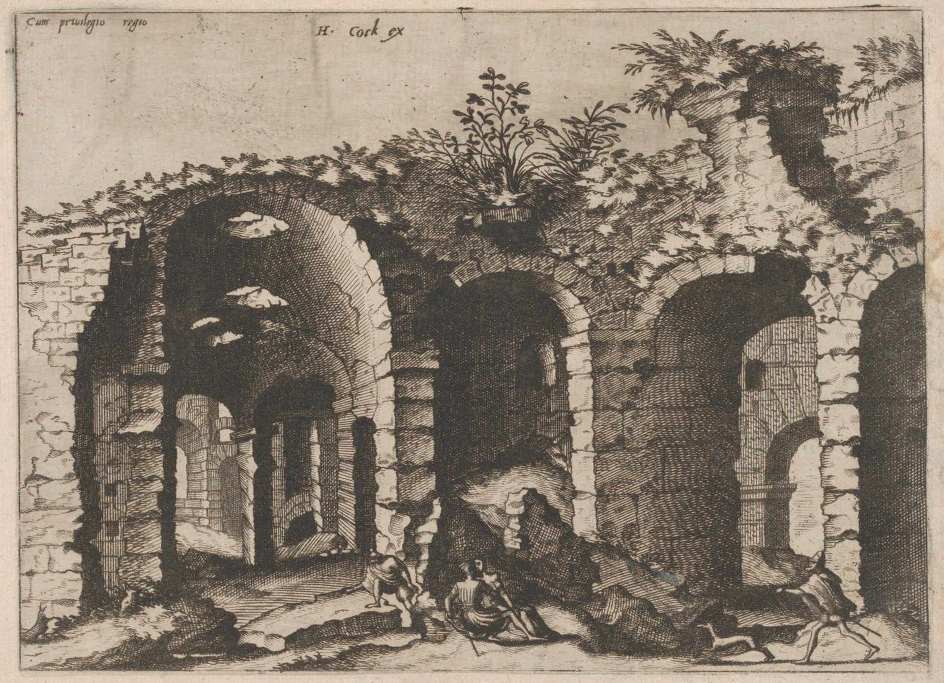 Ruins with Arched Vaults, from the series Roman Ruins and Buildings by Johannes van Doetecum I