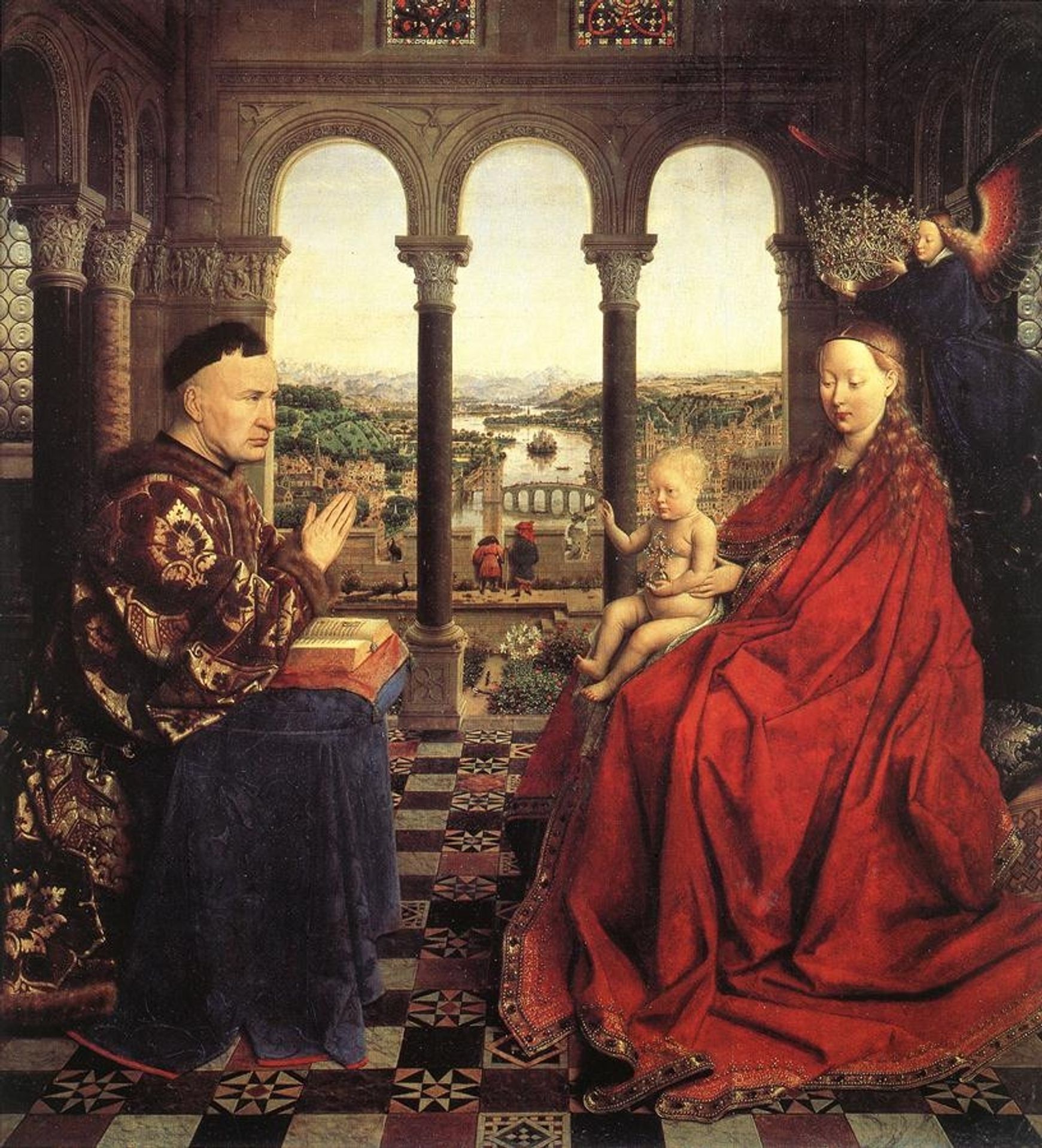 The Rolin Madonna (La Vierge au Chancelier Rolin) by Jan van Eyck