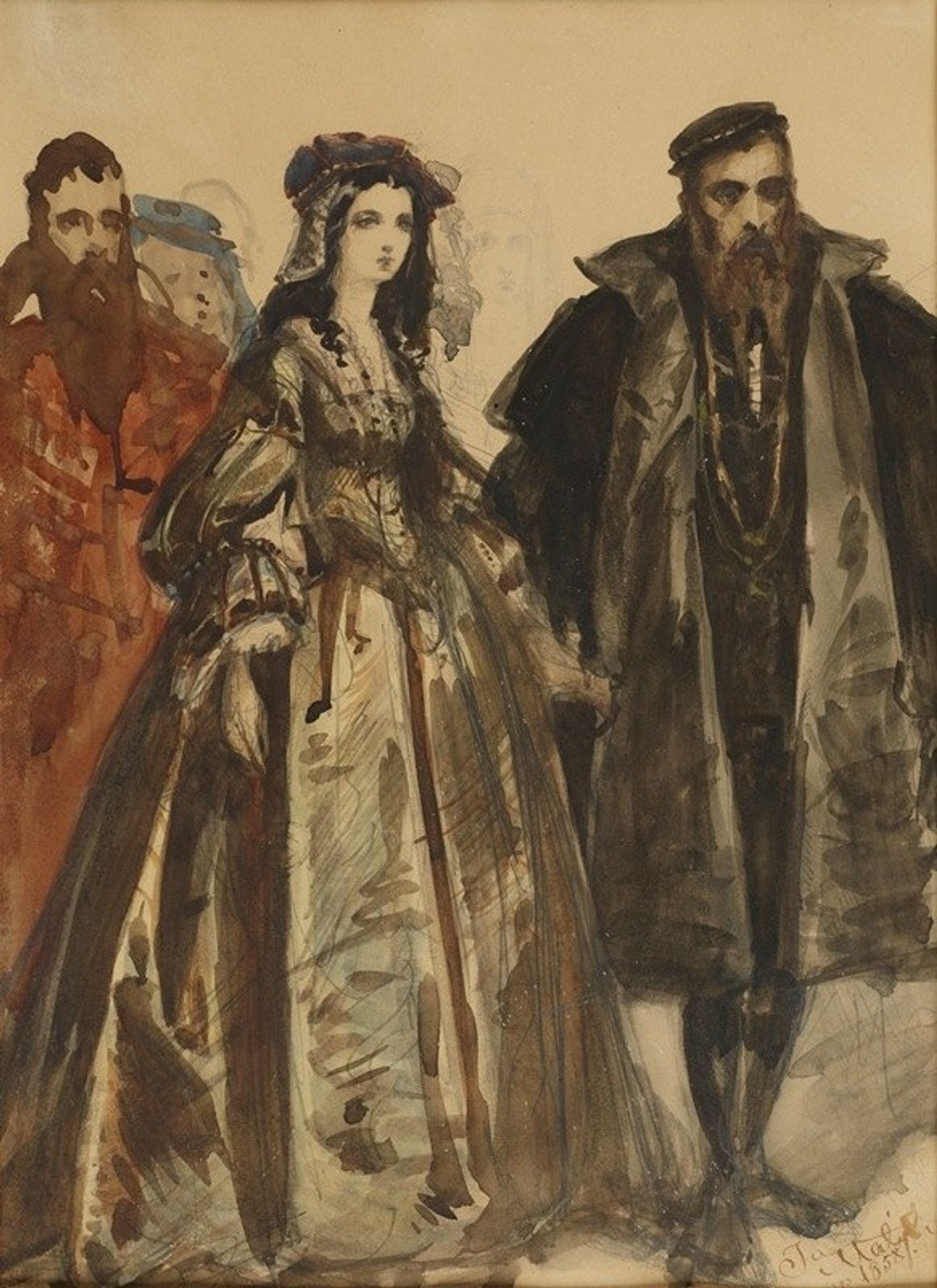 Zygmunt II August and Barbara by Jan Matejko