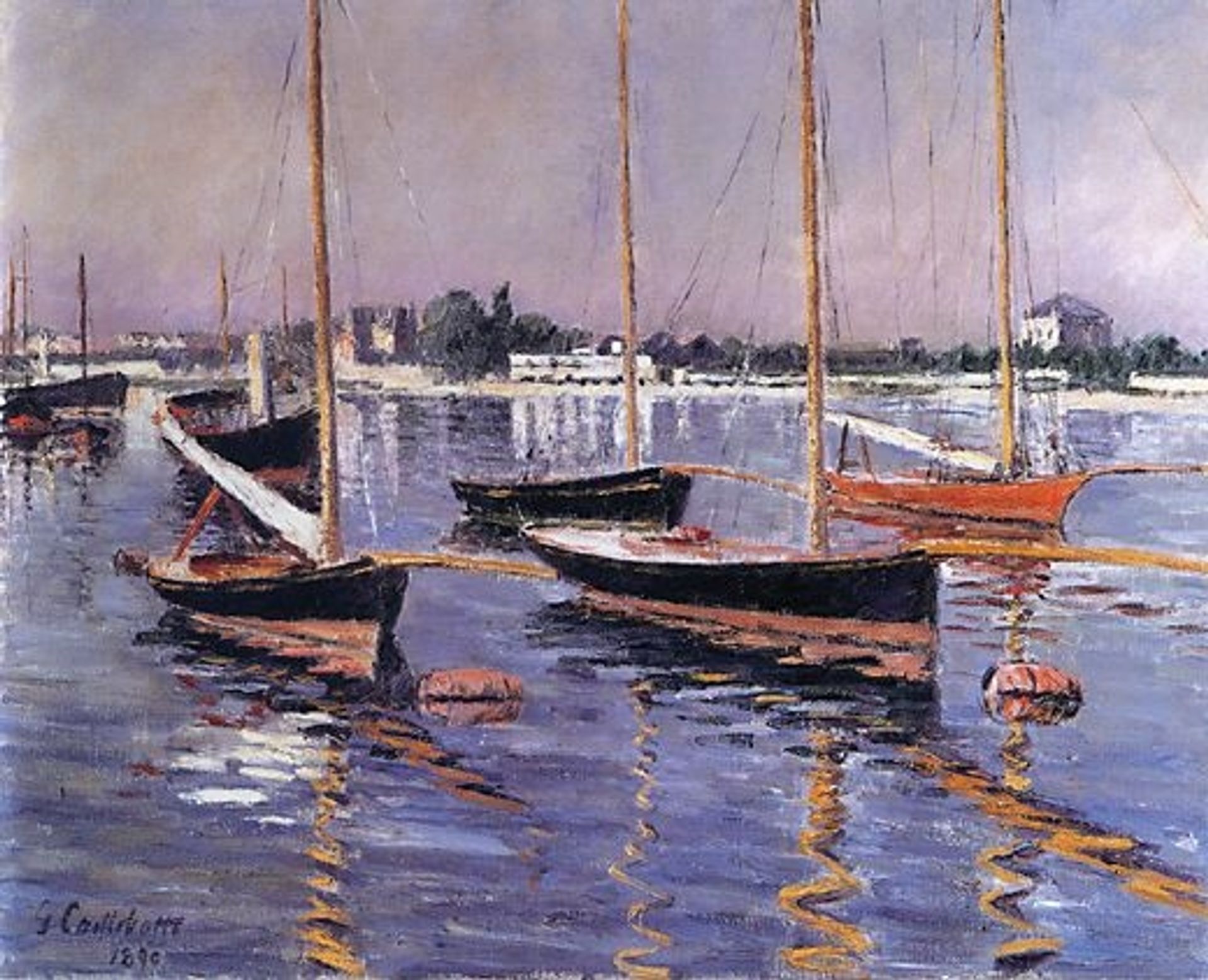 Boats on the Seine at Argenteuil by Gustave Caillebotte