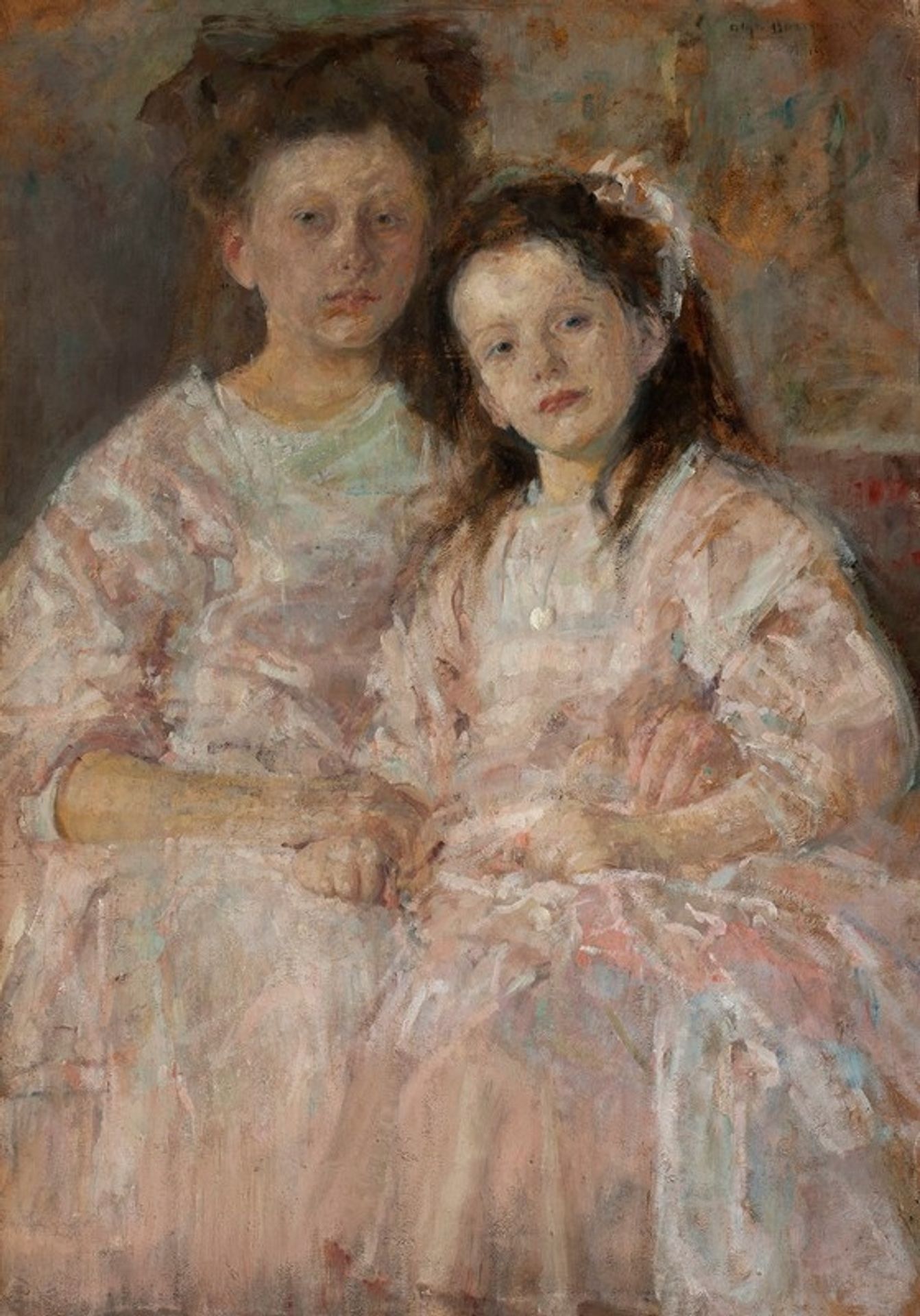 Portrait of girls, Helena Chmielarczyk and Władysława Chmielarczyk by Olga Boznanska