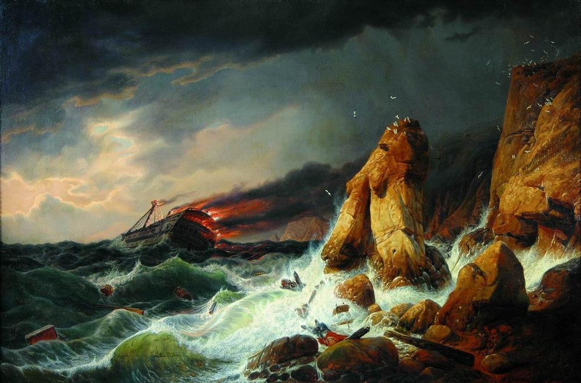 Shipwreck by Alexey  Bogolyubov