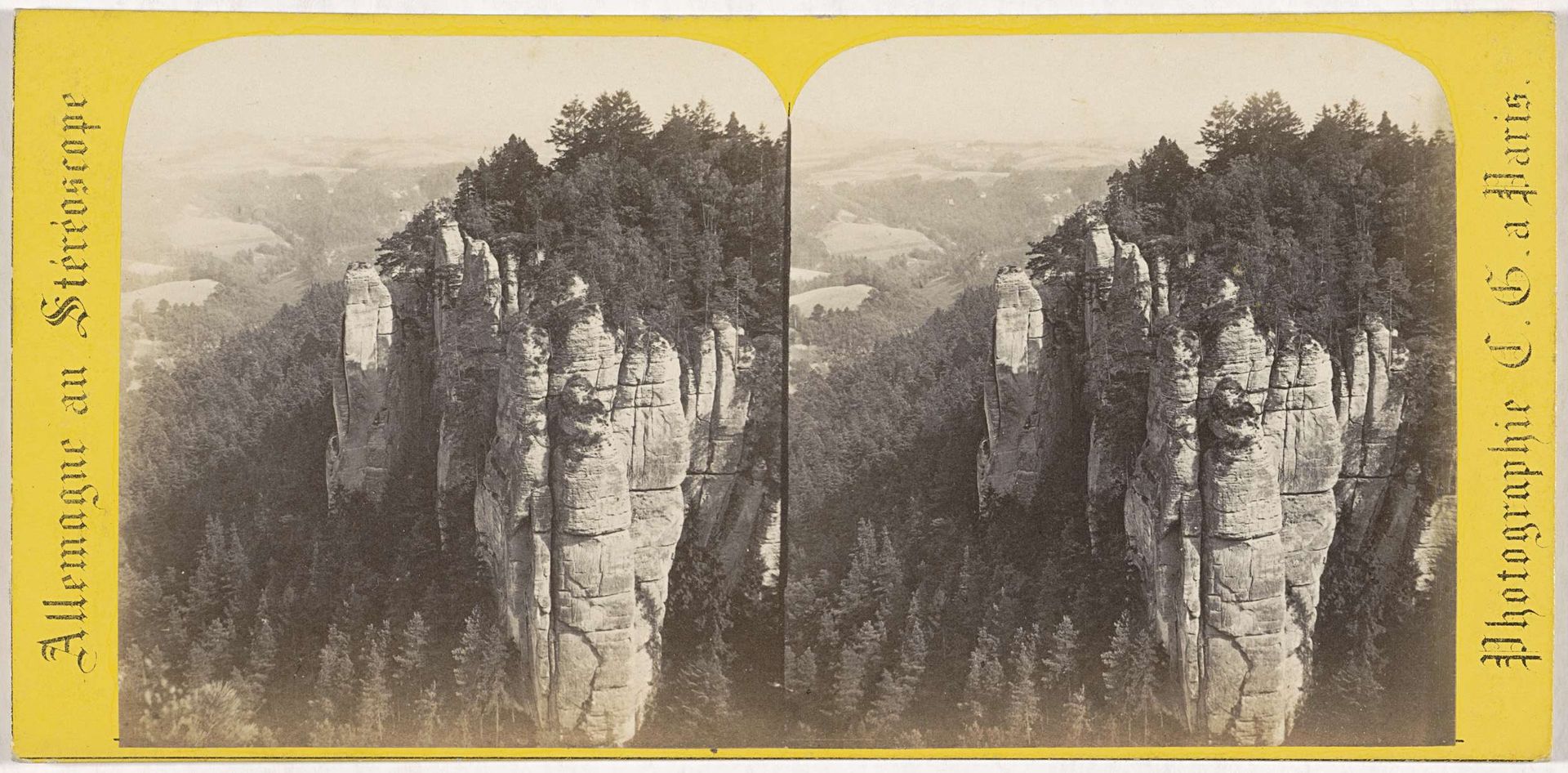 Gezicht op de Bastei en het Elbedal, Duitsland by Charles Gaudin