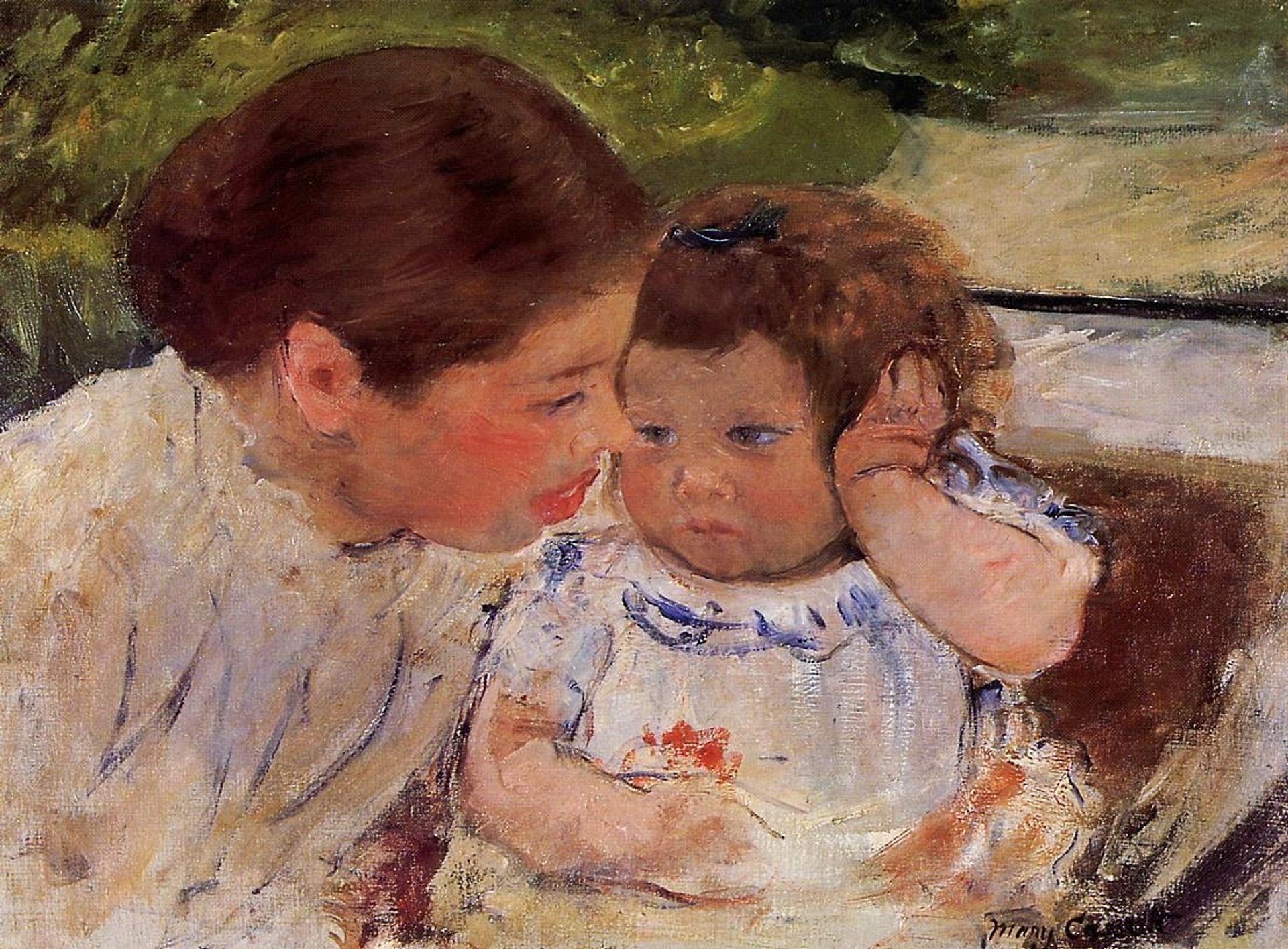 Susan Comforting the Baby (no.1) by Mary Cassatt