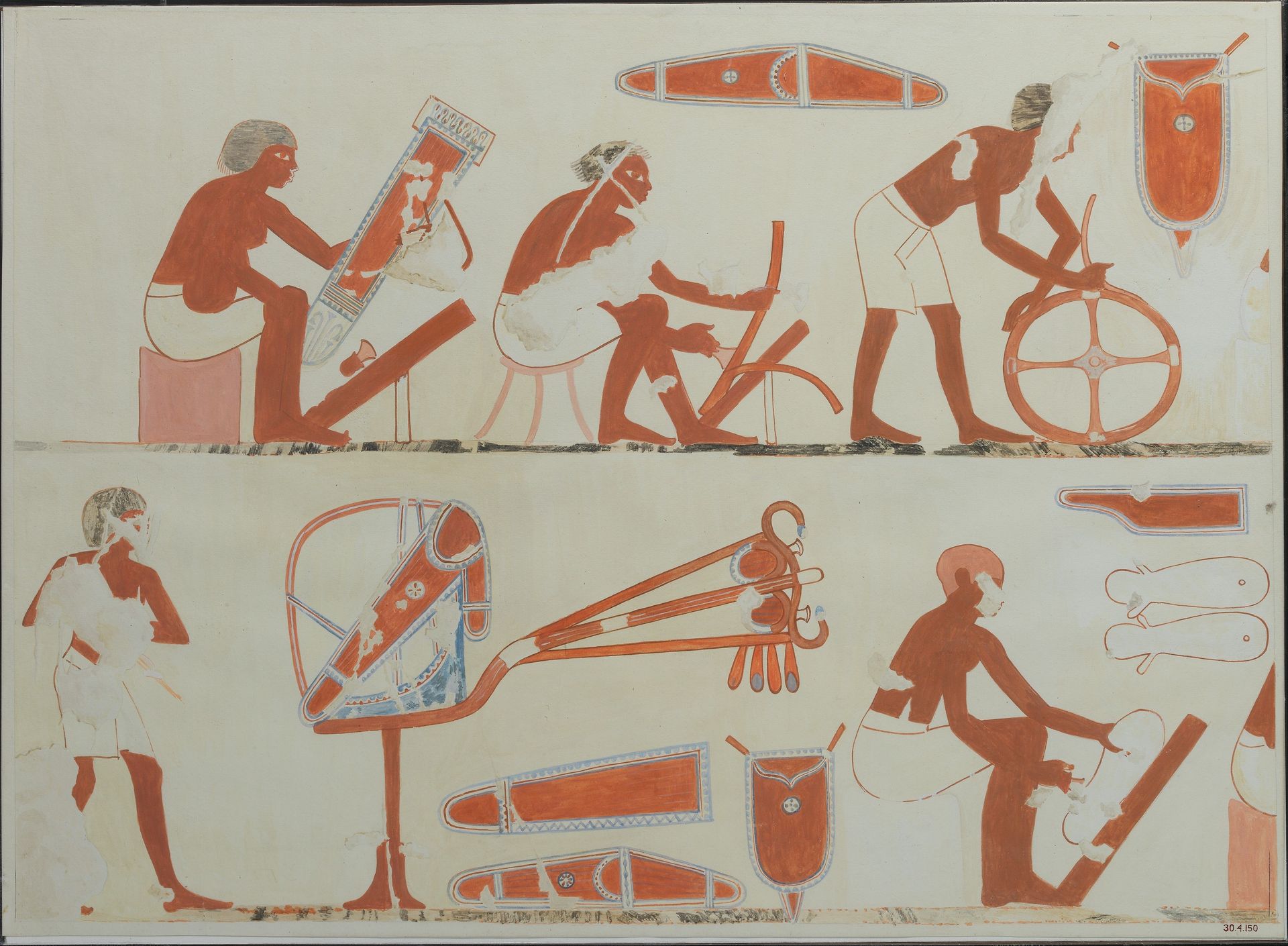 Wood and Leather Craftsmen, Tomb of Hapu by Nina de Garis Davies