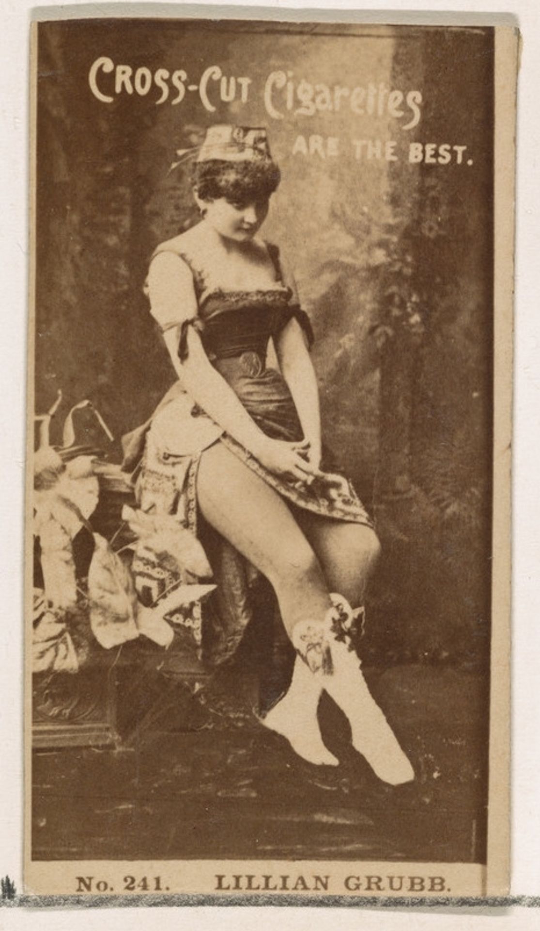 Card Number 241, Lillian Grubb, from the Actors and Actresses series (N145-2) issued by Duke Sons & Co. to promote Cross Cut Cigarettes by W. Duke, Sons & Co.
