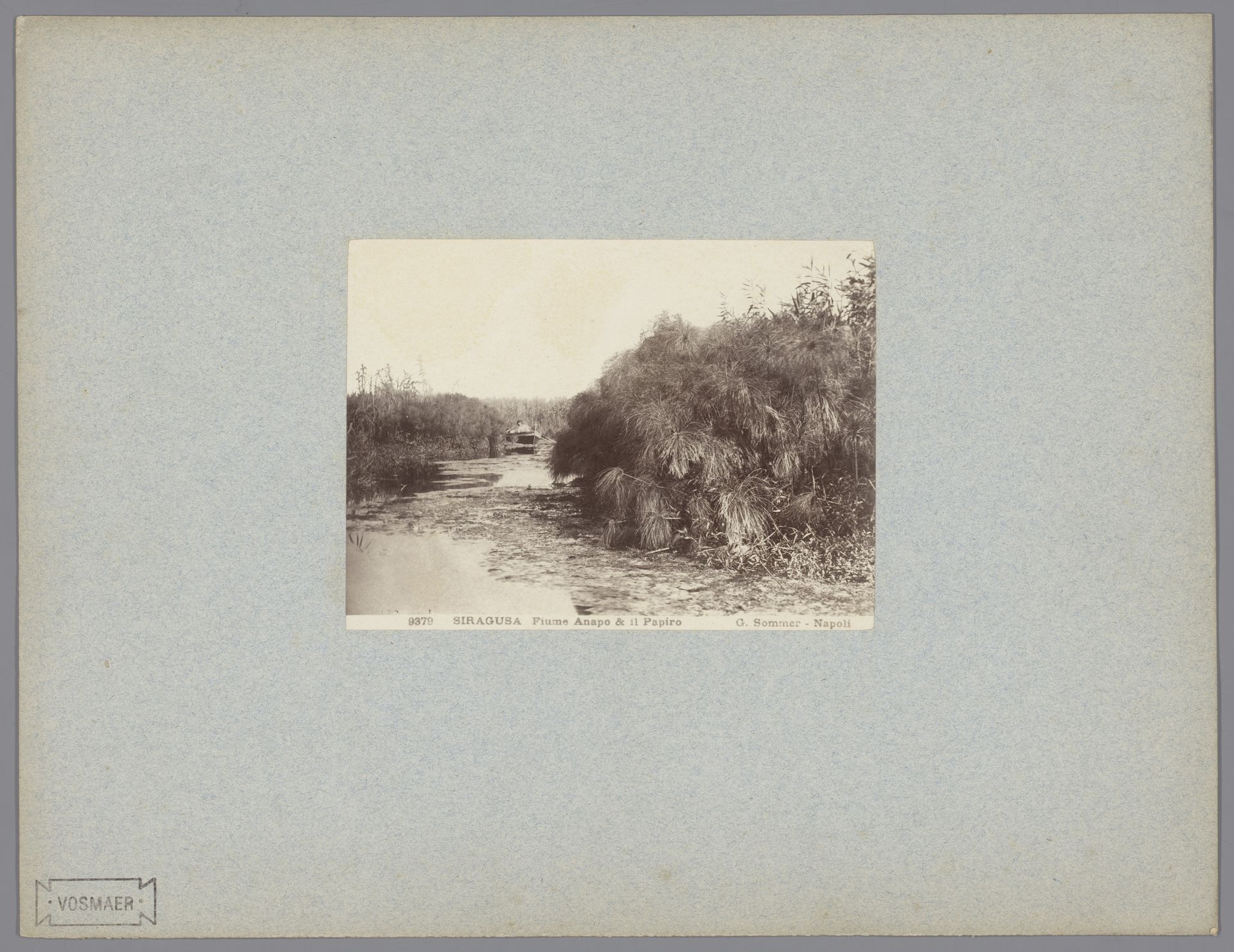 Roeiboot op de rivier Anapo nabij Syracuse, Sicilië by Giorgio Sommer