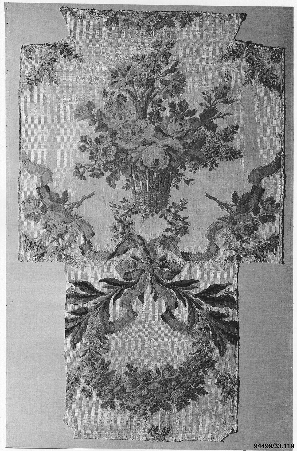 Woven silk upholstery for a chair by Philippe de Lasalle