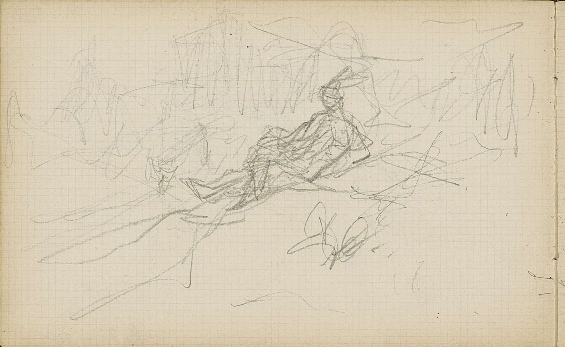 Landschap met een liggende figuur by Matthijs Maris