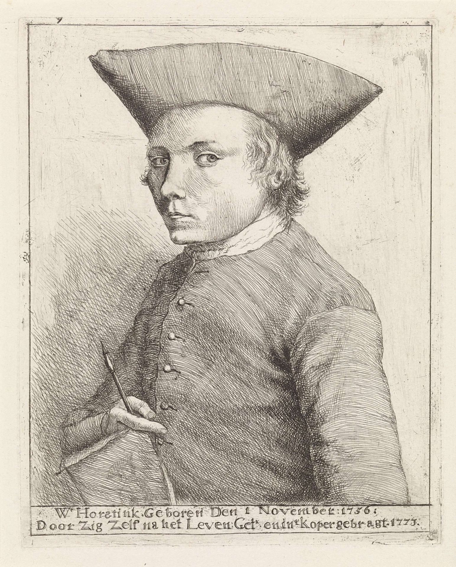Zelfportret van Warner Horstink by Warner Horstink