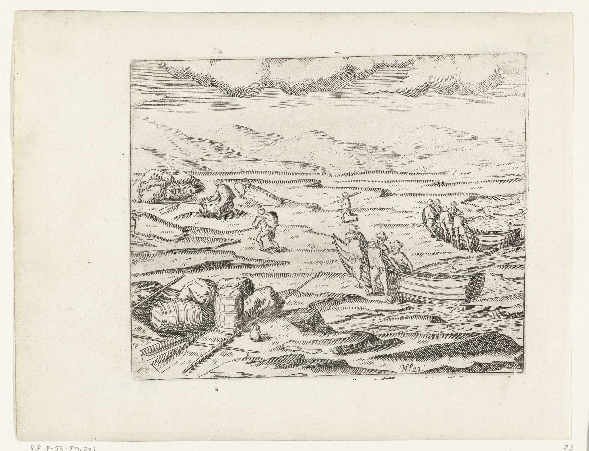 De sloepen worden uit het water gehaald, 1597 by Anonymous