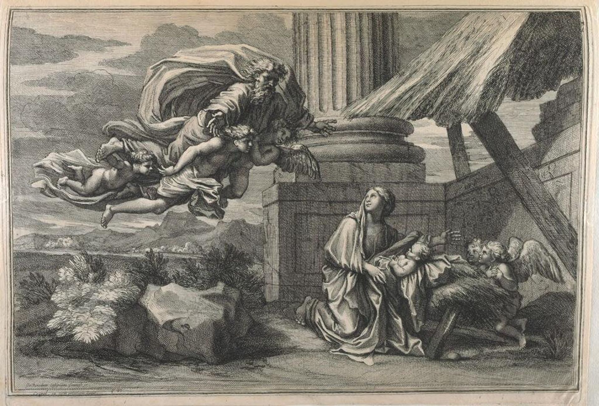 God the Father Appearing to the Madonna and Child by Charles MacÃ©