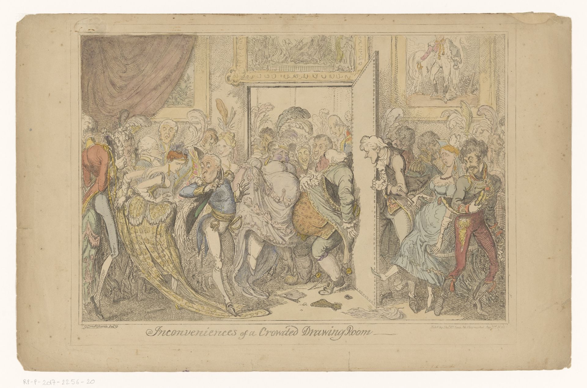 Overvol salon by George Cruikshank