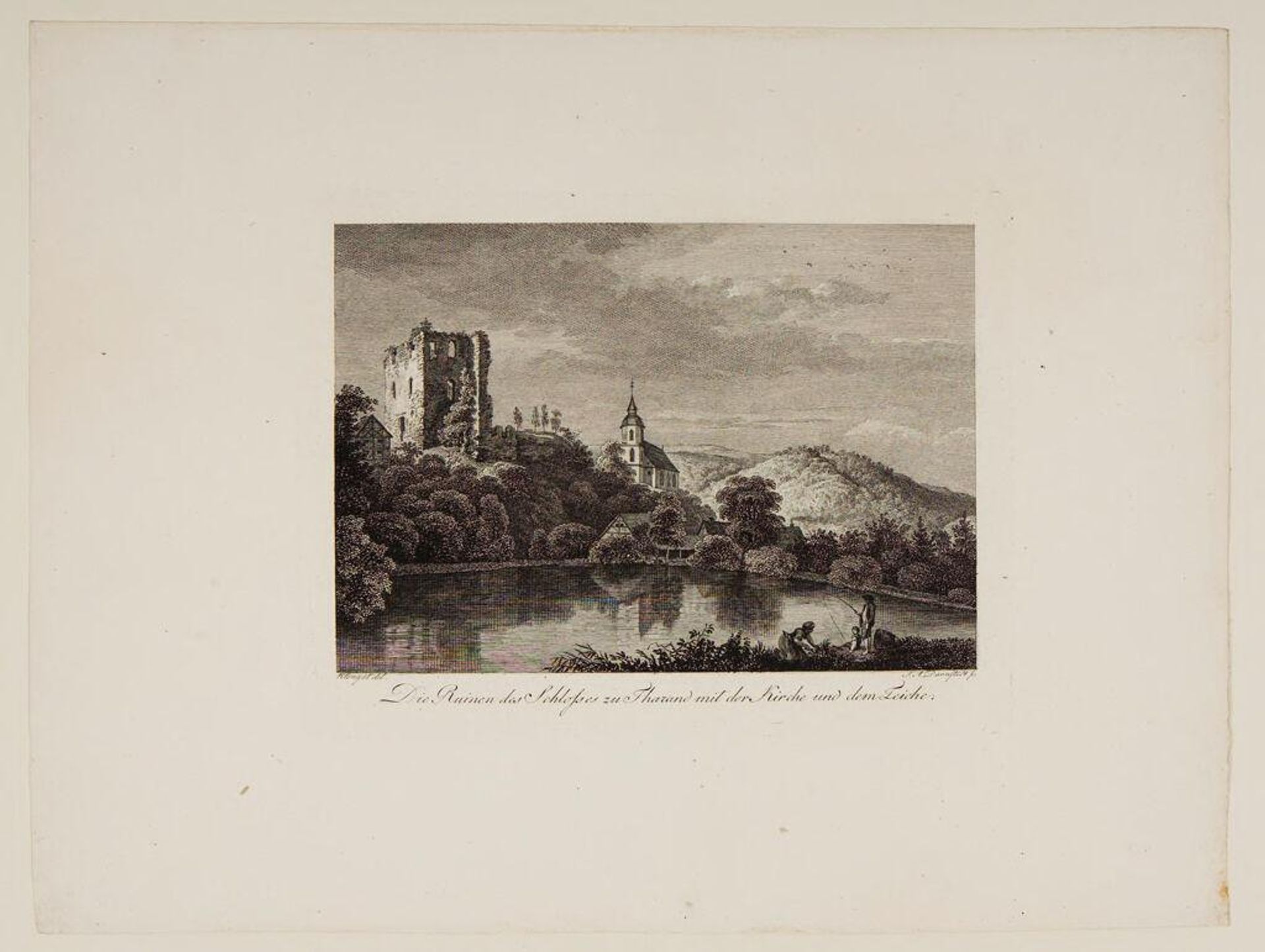 Ruins of the Castle at Tharandt by Johann Adolph Darnstedt