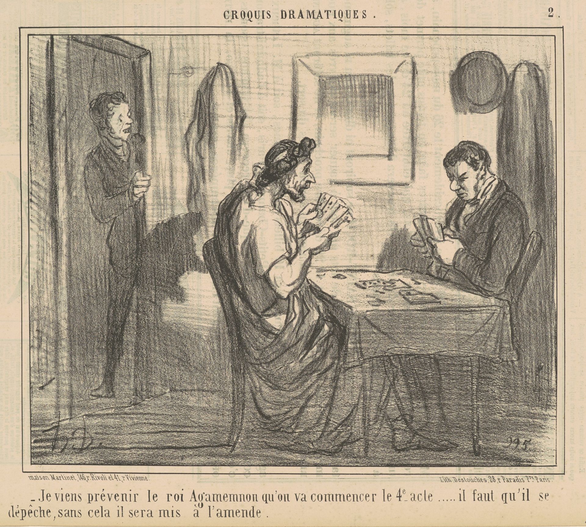 Je viens prévenir le roi Agamemnon ... by Honoré Daumier