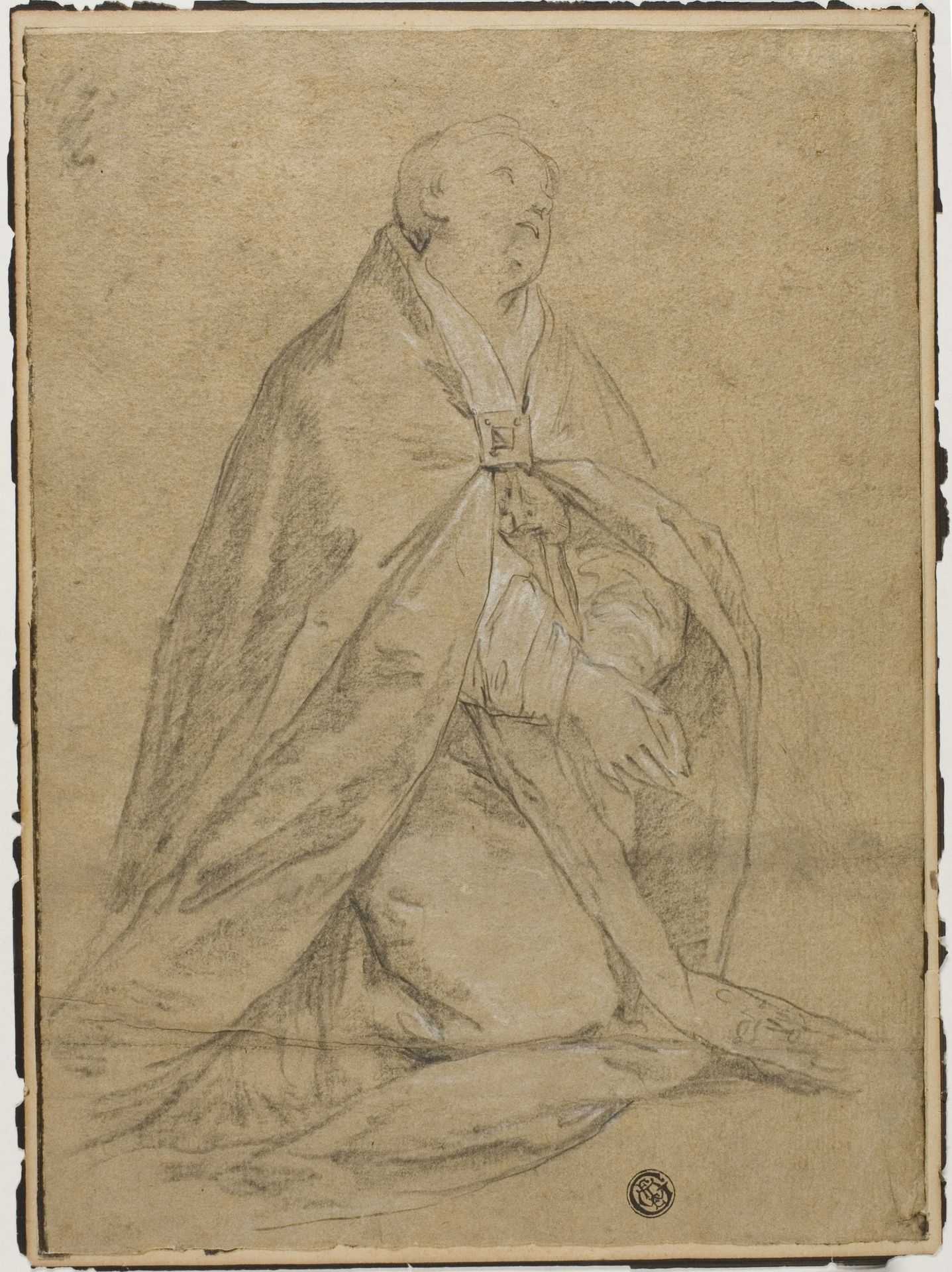 Kneeling Ecclesiastic Saint by Anonymous
