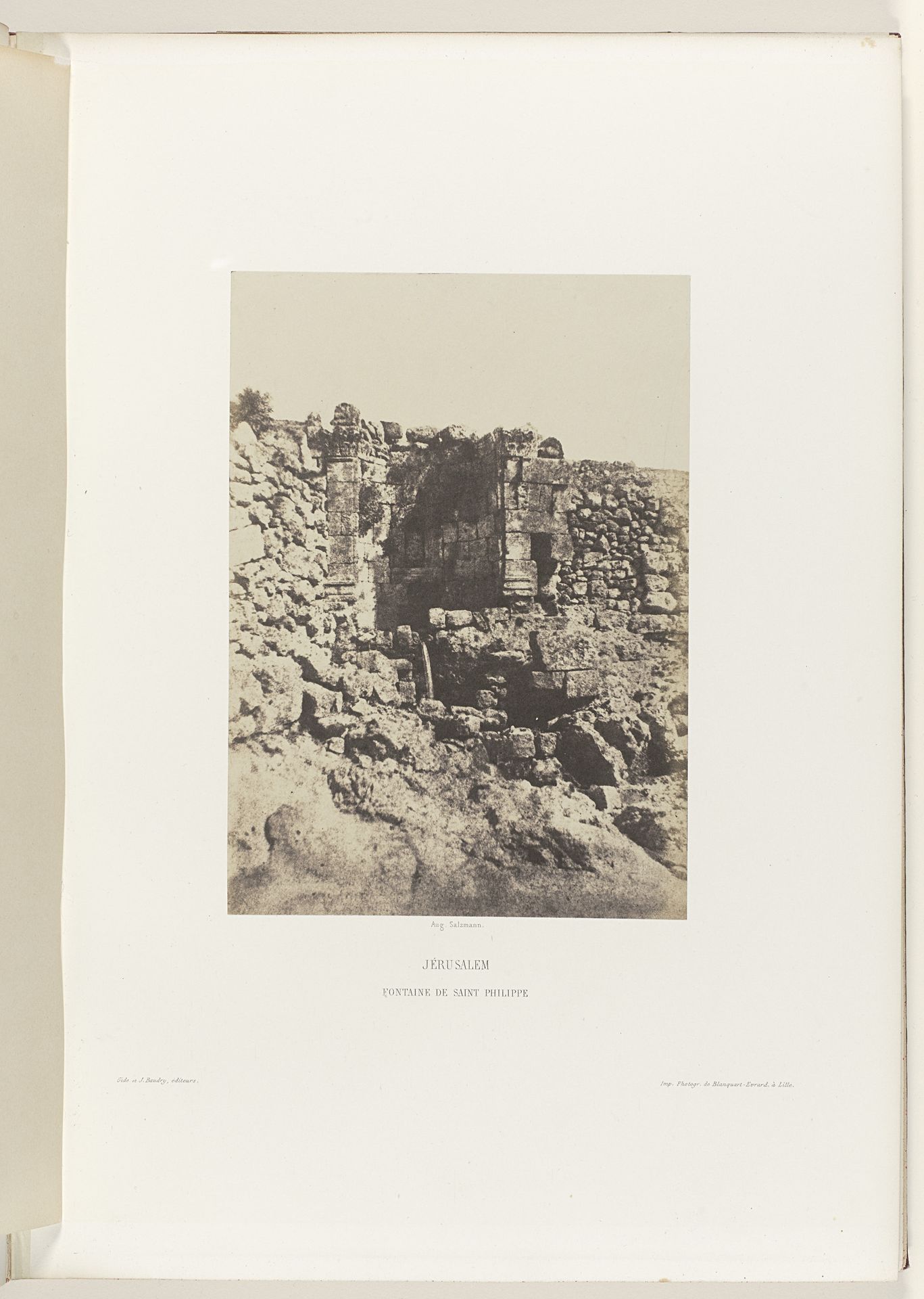 Fontein van Sint-Filippus, Jeruzalem by Auguste Salzmann
