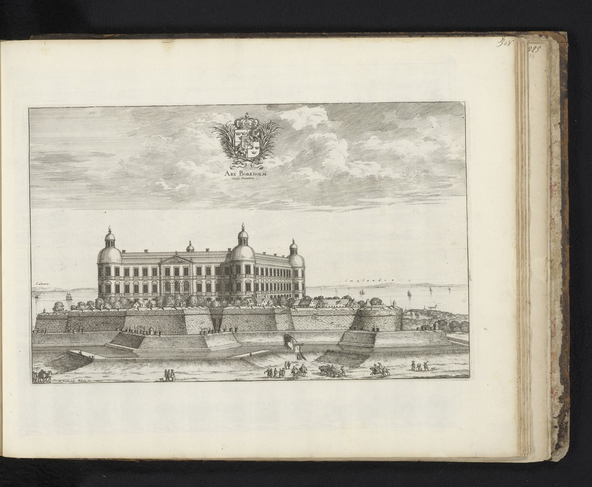 Gezicht op kasteel Borgholm, vanuit het oosten by Willem Swidde