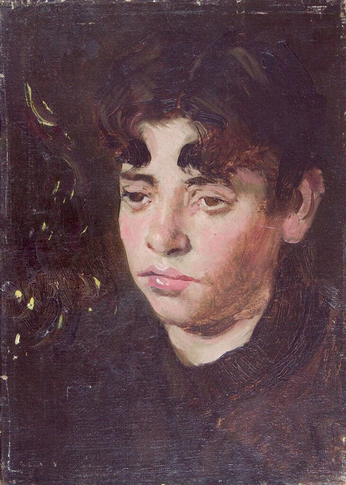 Portrait of a Young Boy in a Black Shirt by Denman Waldo Ross