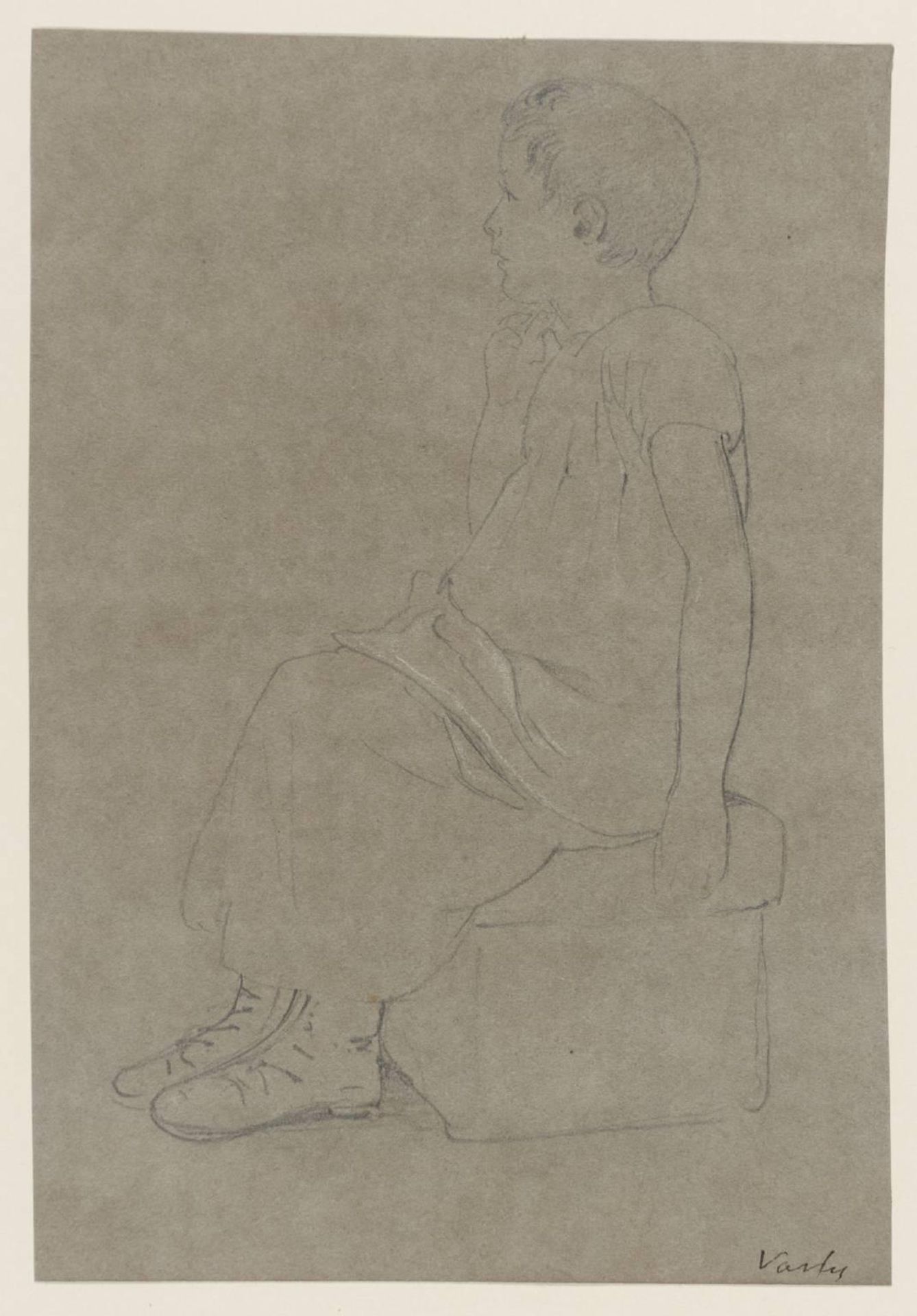 A Seated Child by John Varley