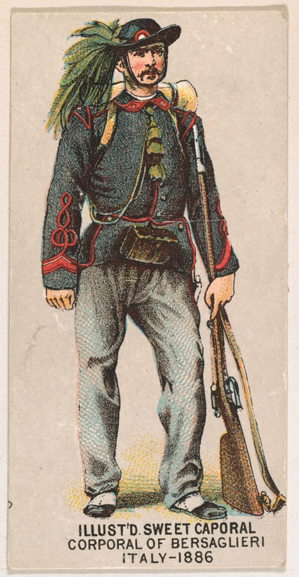Corporal of Bersaglieri, Italy, 1886, from the Military Series (N224) issued by Kinney Tobacco Company to promote Sweet Caporal Cigarettes by Kinney Brothers Tobacco Company