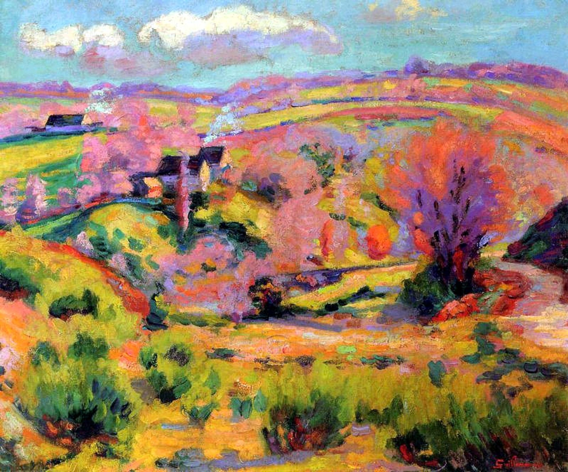 Landscape of Creuse at spring by Armand Guillaumin