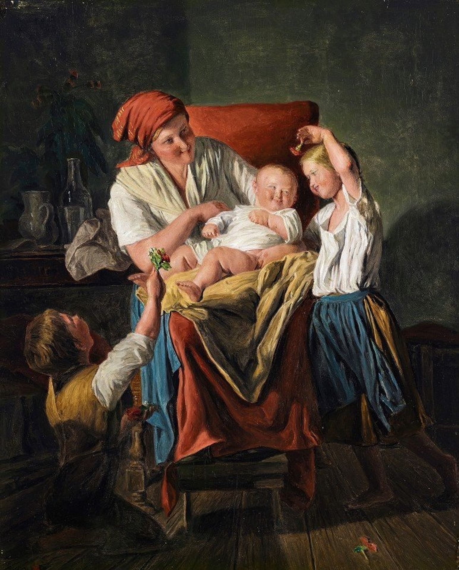Mother luck by Ferdinand Georg Waldmüller