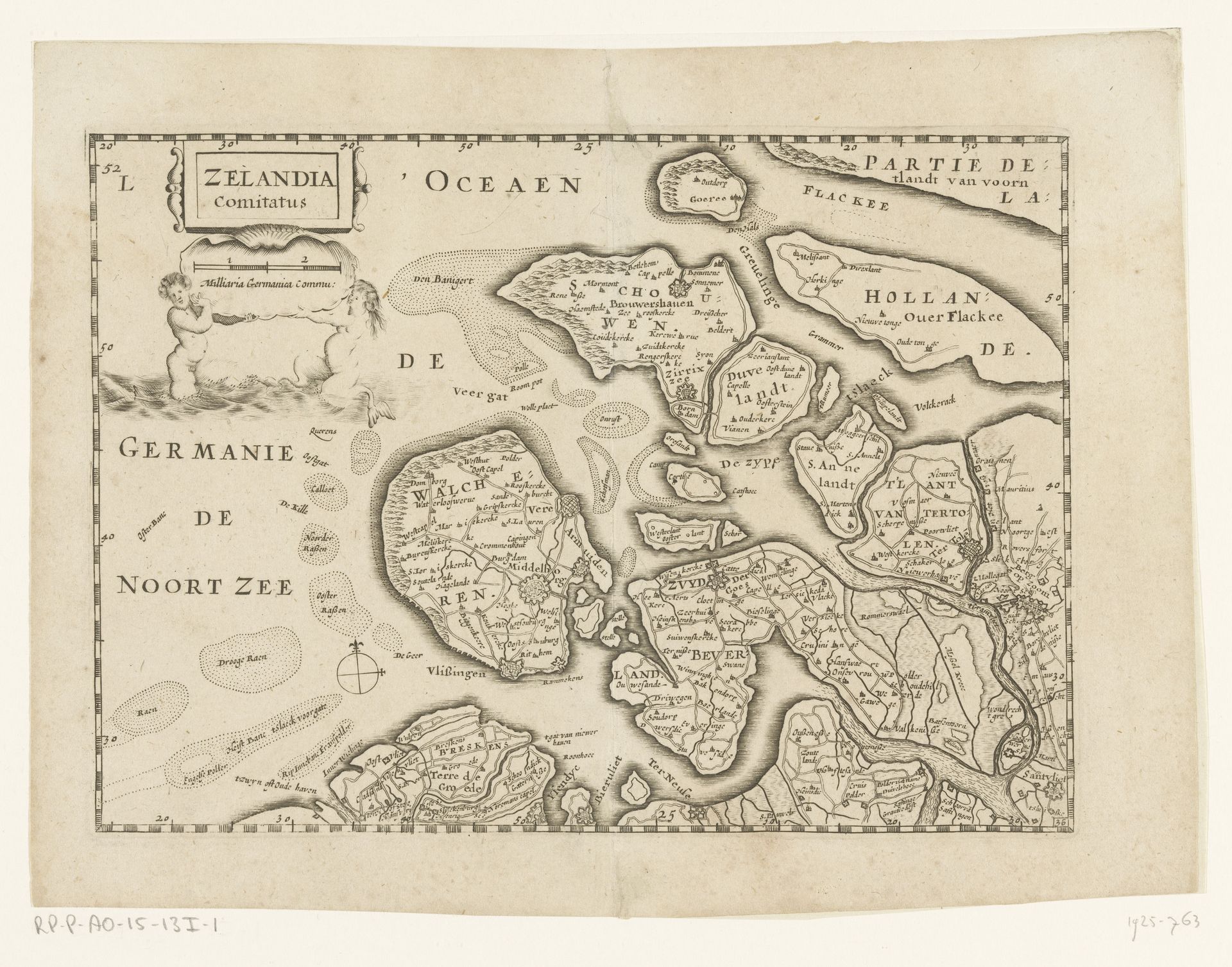 Kaart van Zeeland by Anonymous