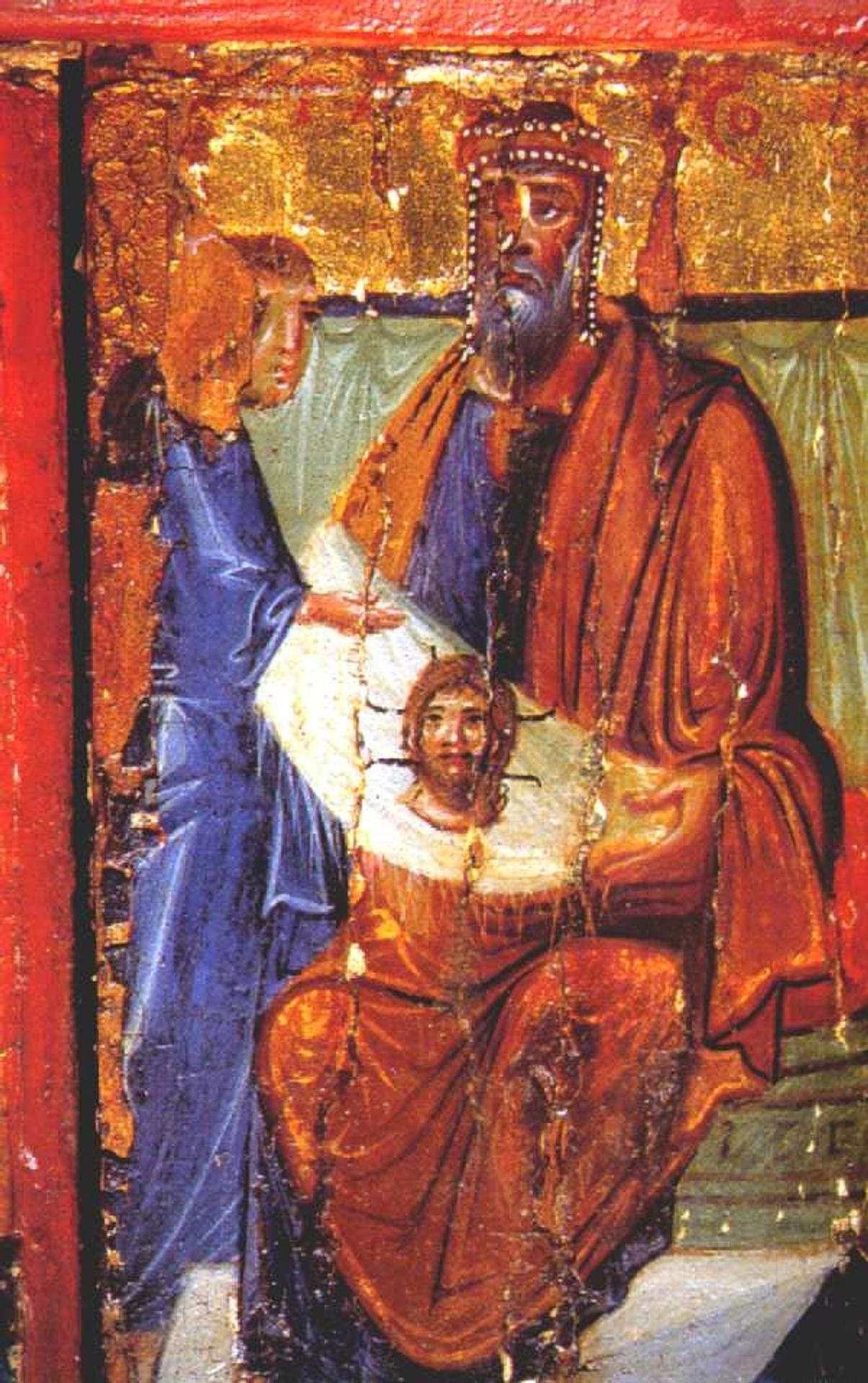 Abgar of Edessa Receiving the Mandylion from Thaddeus by Orthodox Icons