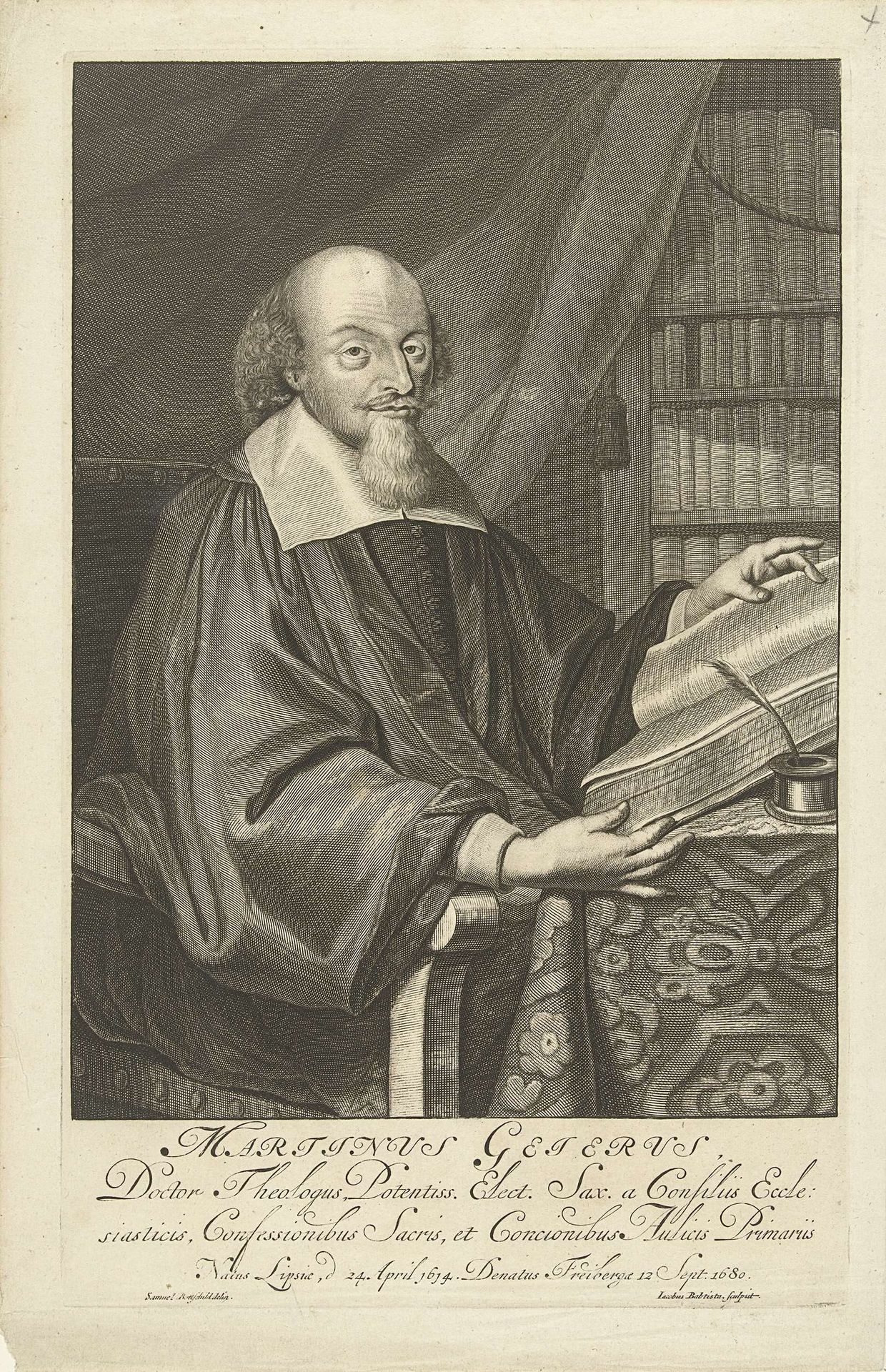 Portret van Martin Geier by Jacobus Baptist