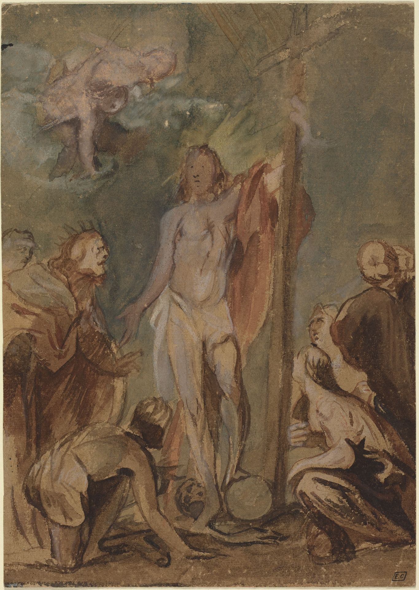 The Risen Christ Surrounded by Saints by Jan Boeckhorst