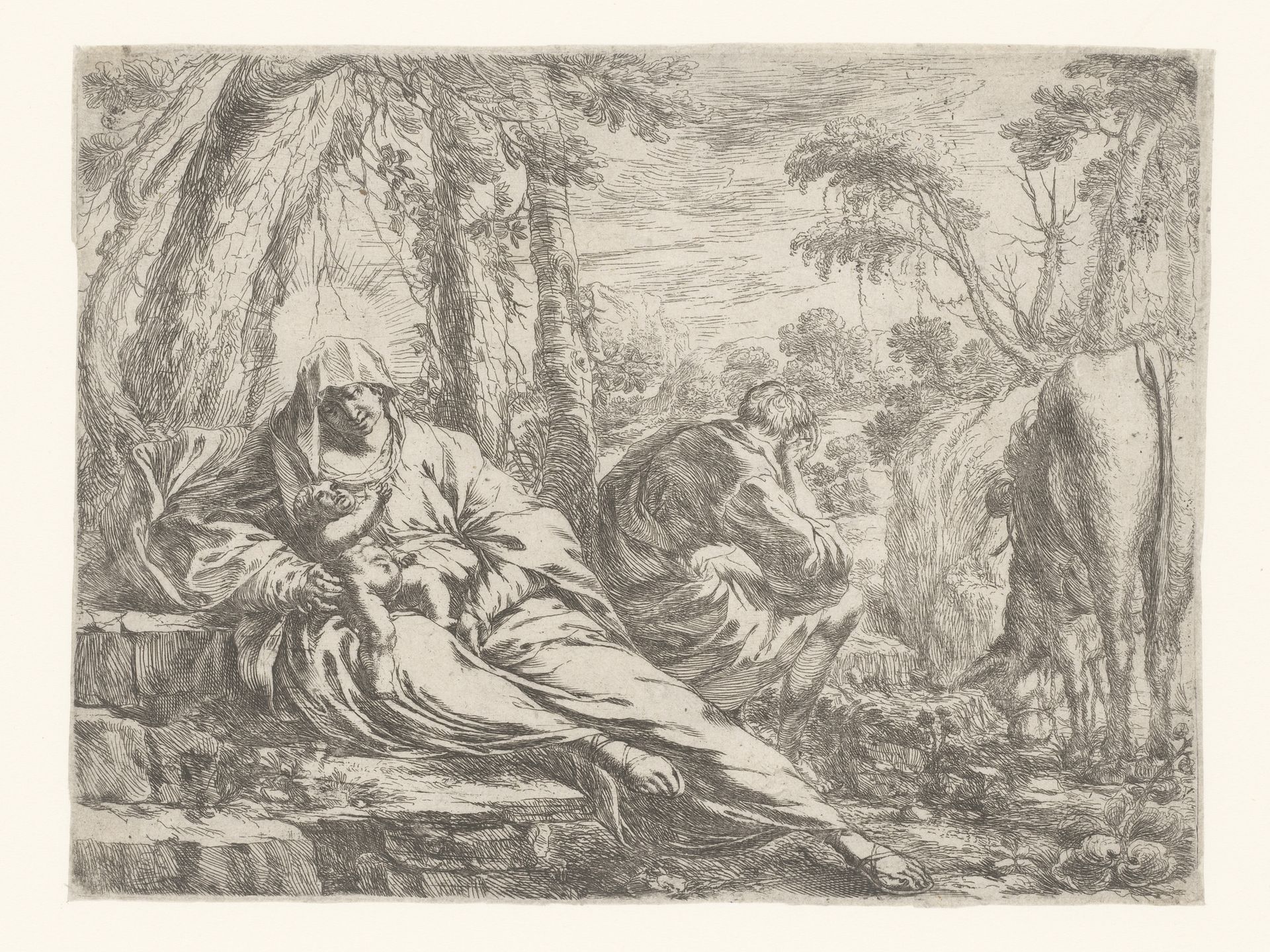 Rest on the Flight into Egypt by Jean Rabasse