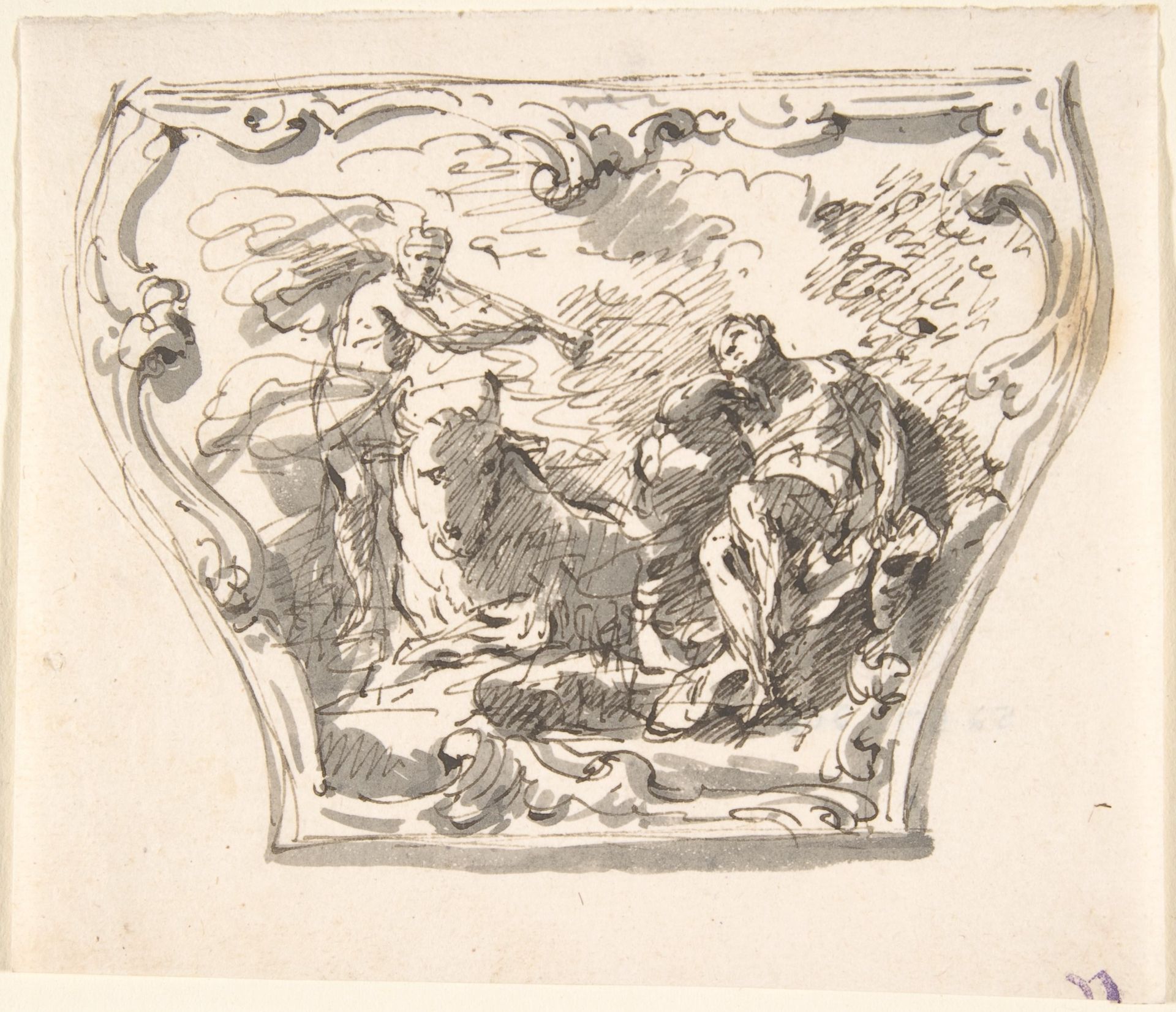 Design for a Decorated Panel of a Carriage by Anonymous