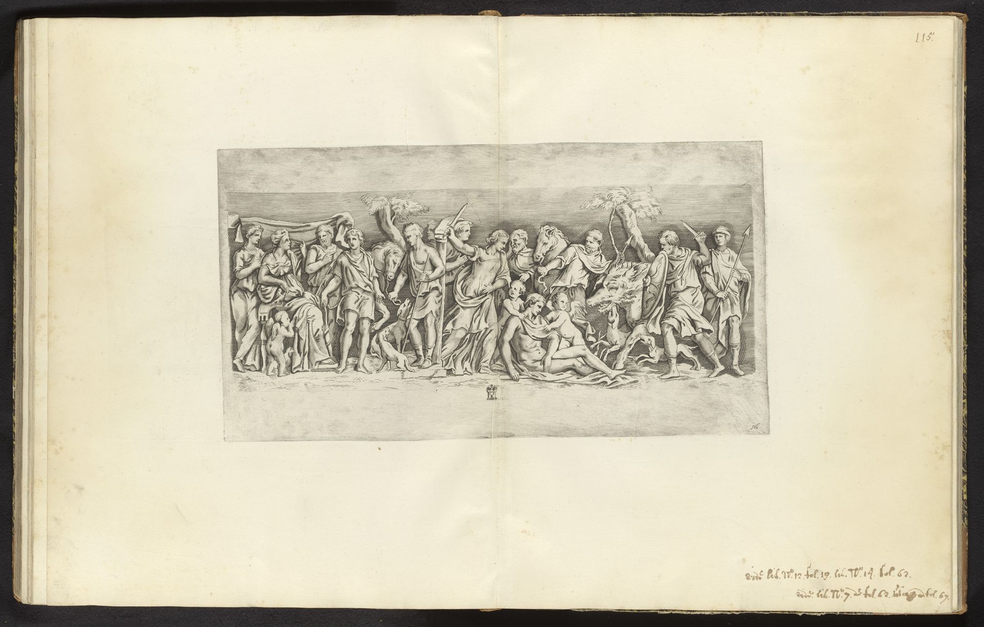 Bas-reliëf met de jacht van Adonis by Reinier van Persijn