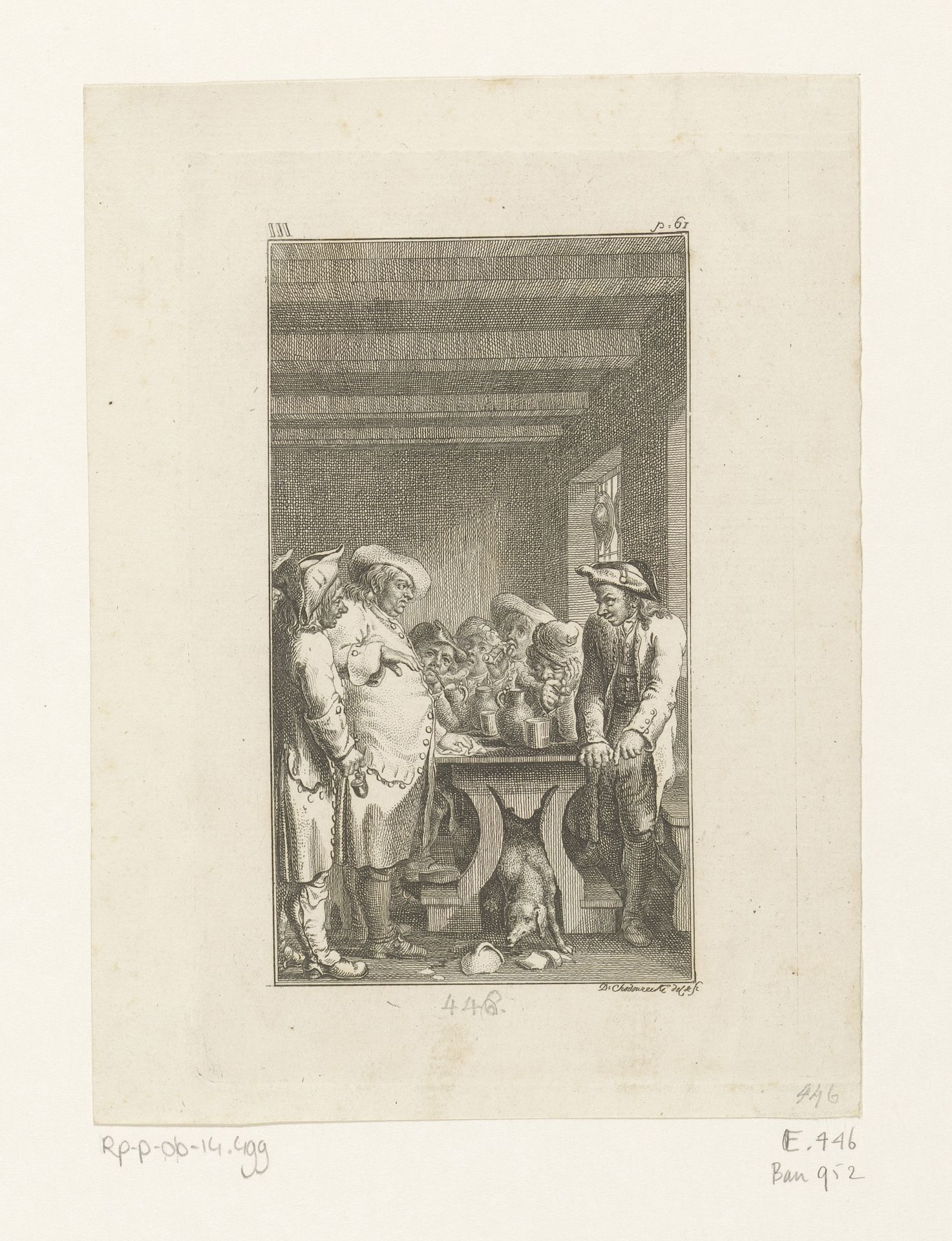 Himmels bedrog wordt ontdekt door de bouwlieden by Daniel Nikolaus Chodowiecki
