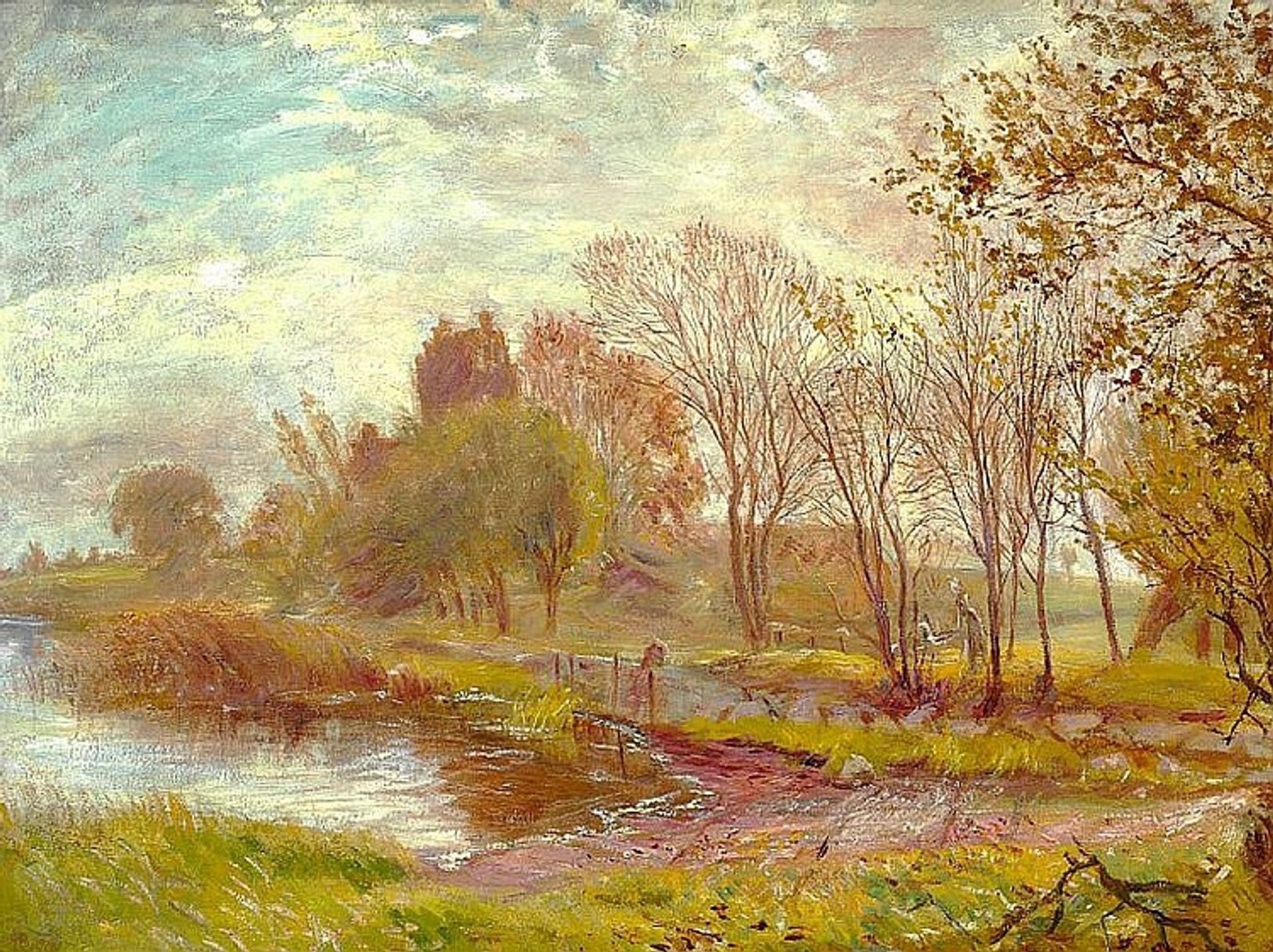 Autumn landscape by Theodor Philipsen