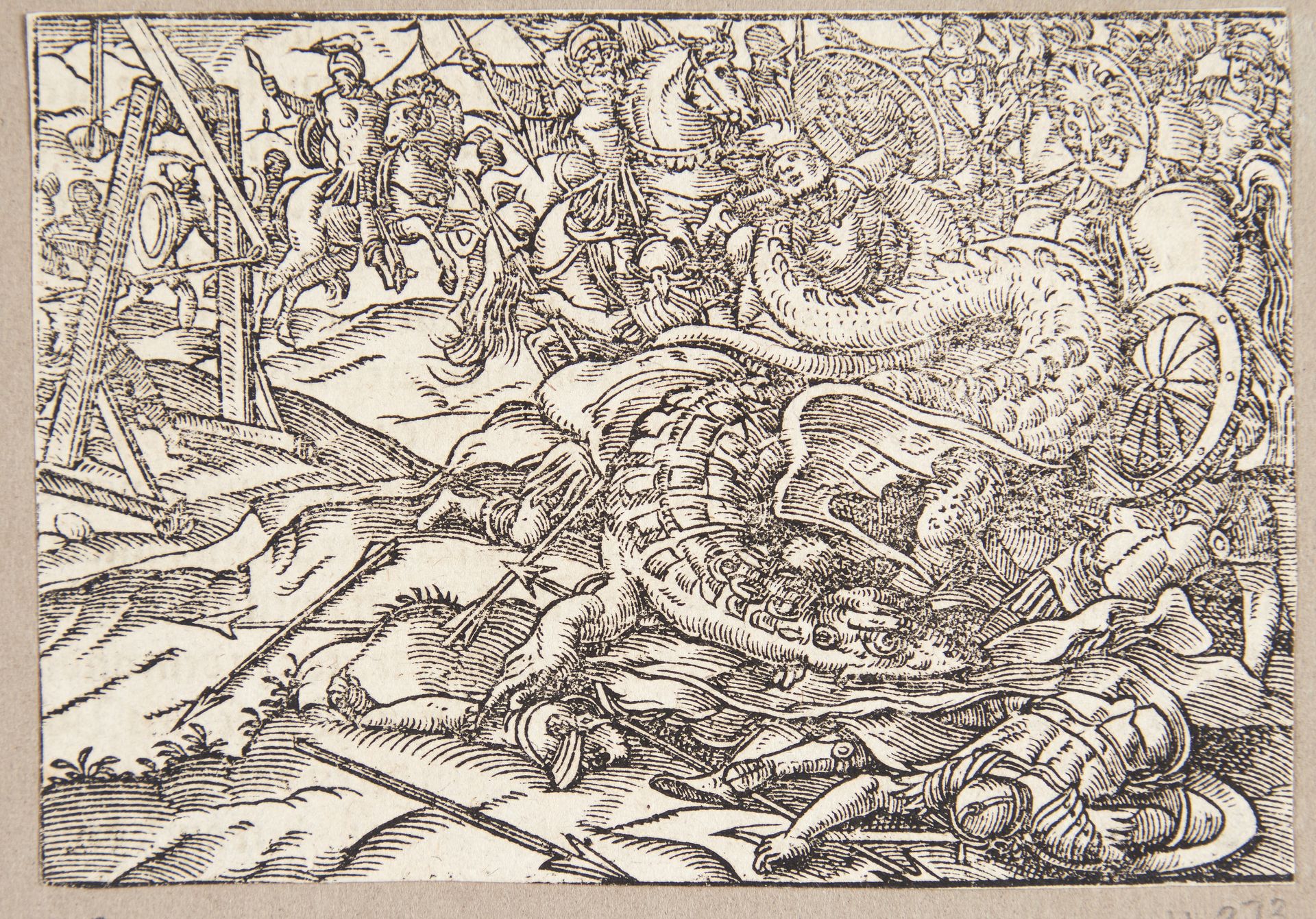 Marcus Atilius Regulus dræber en serpent i Afrika by Tobias Stimmer