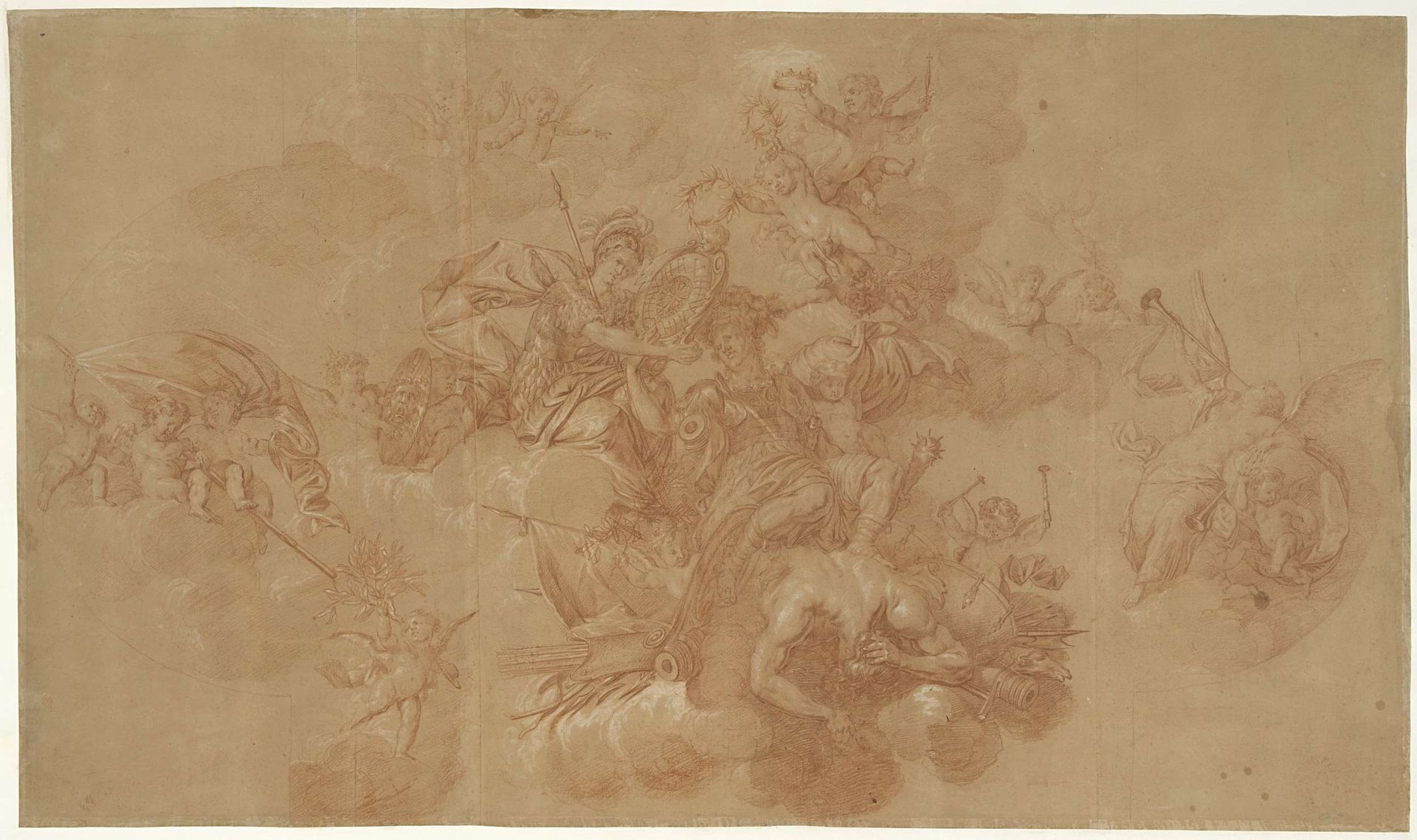 Allegorie op de kroning van Willem III tot koning van Engeland by Mattheus Terwesten