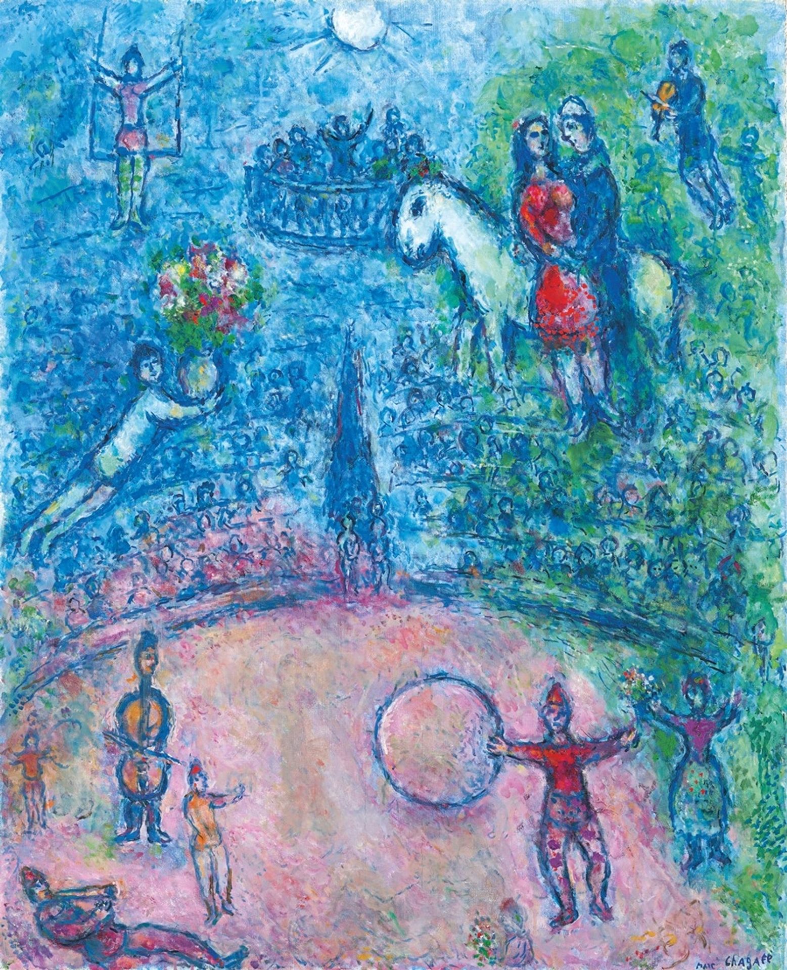 Couple au cirque by Marc Chagall