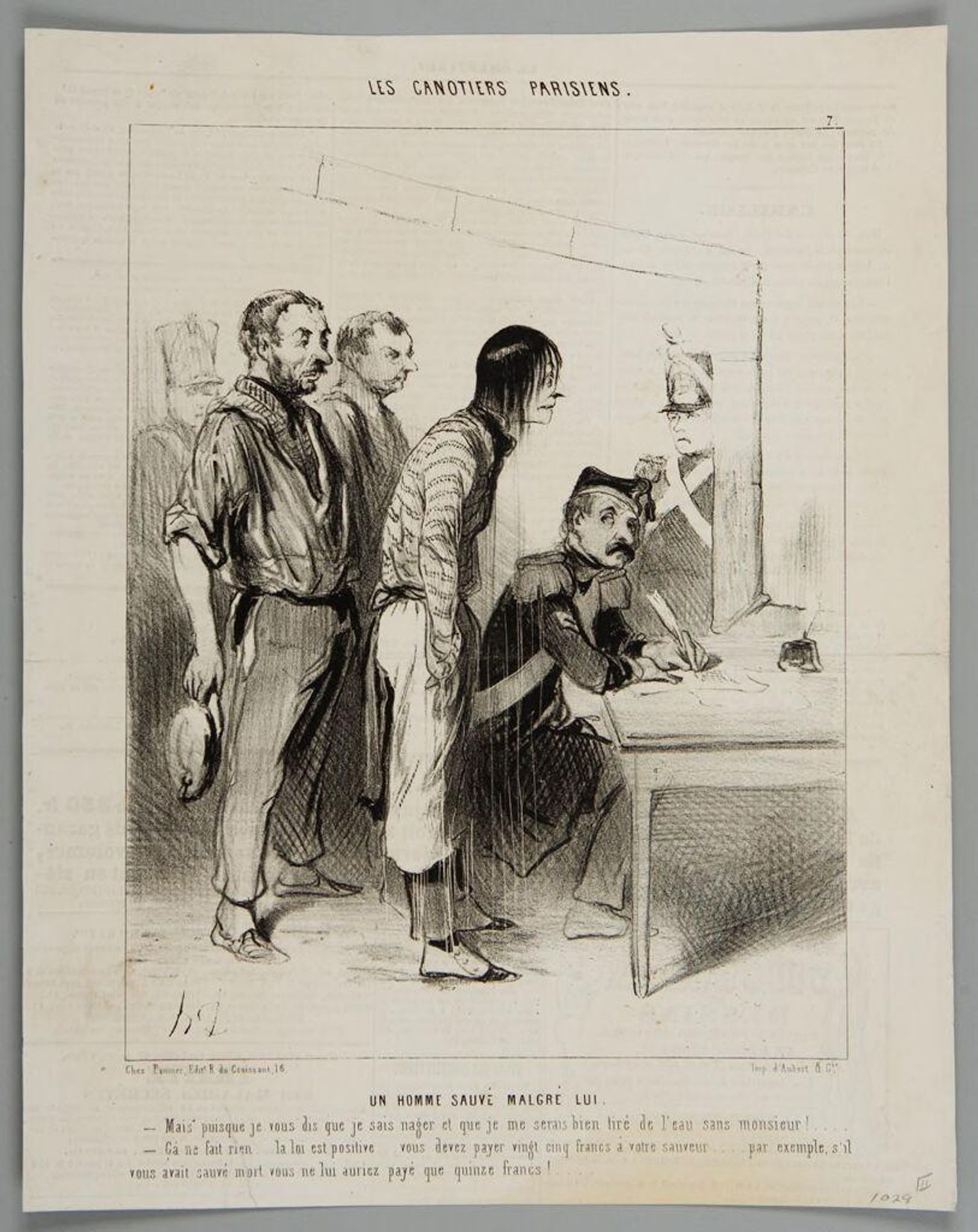A Man Saved in Spite of Himself by Honoré Daumier