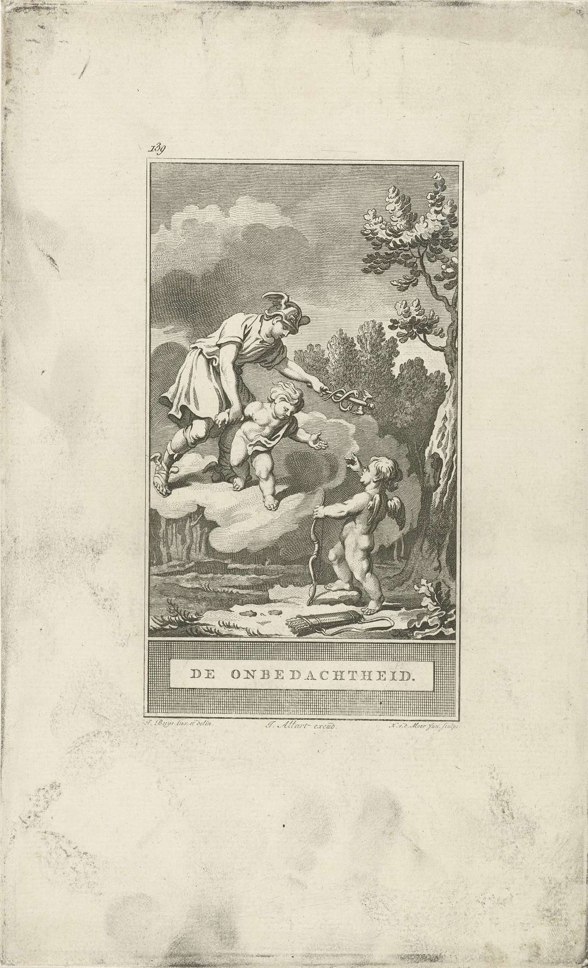 Mercurius, Amor en de Onbedachtzaamheid by Noach van der (II) Meer