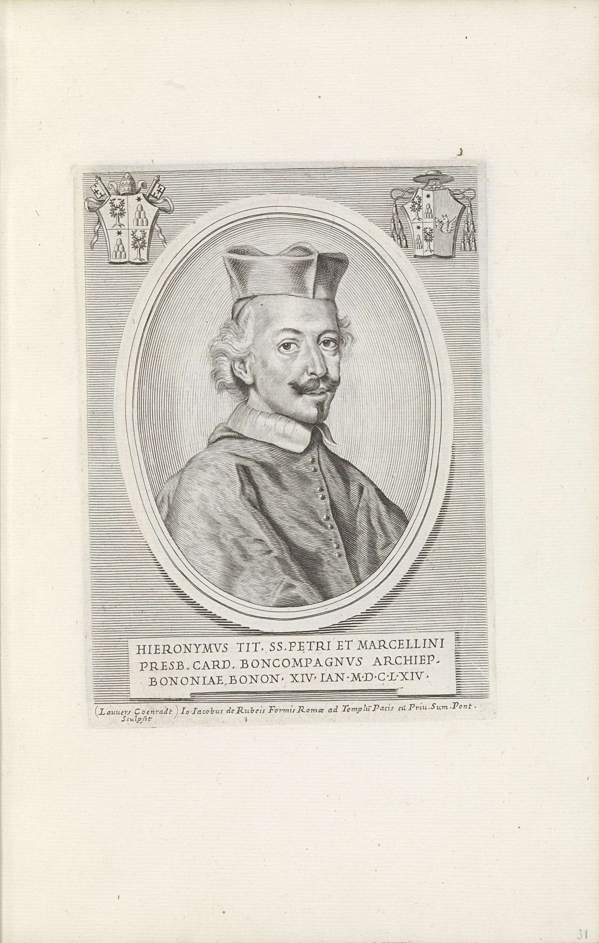 Portret van kardinaal Girolamo Boncompagni by Conrad Lauwers