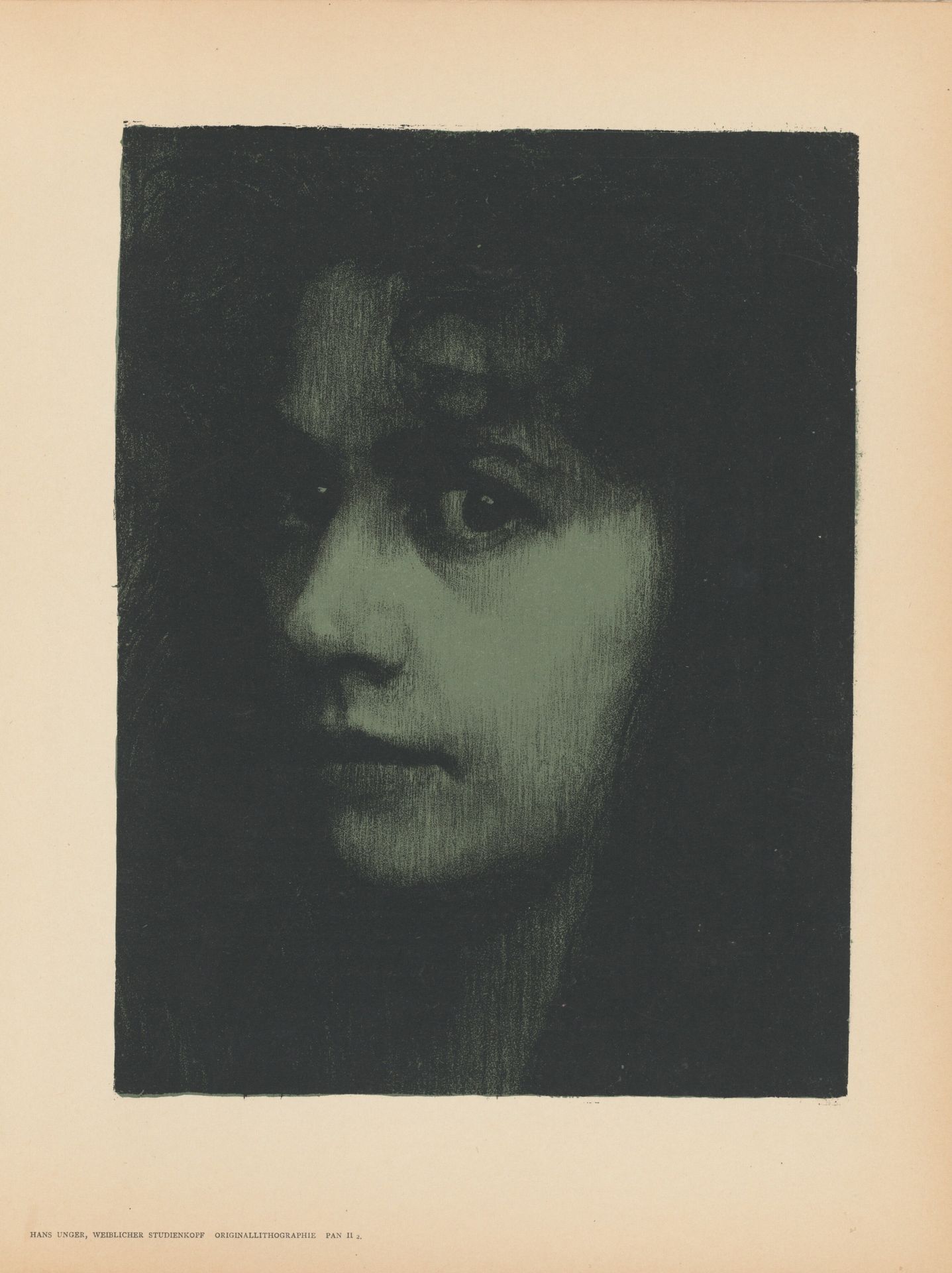 Weiblicher Studienkopf by Hans Unger